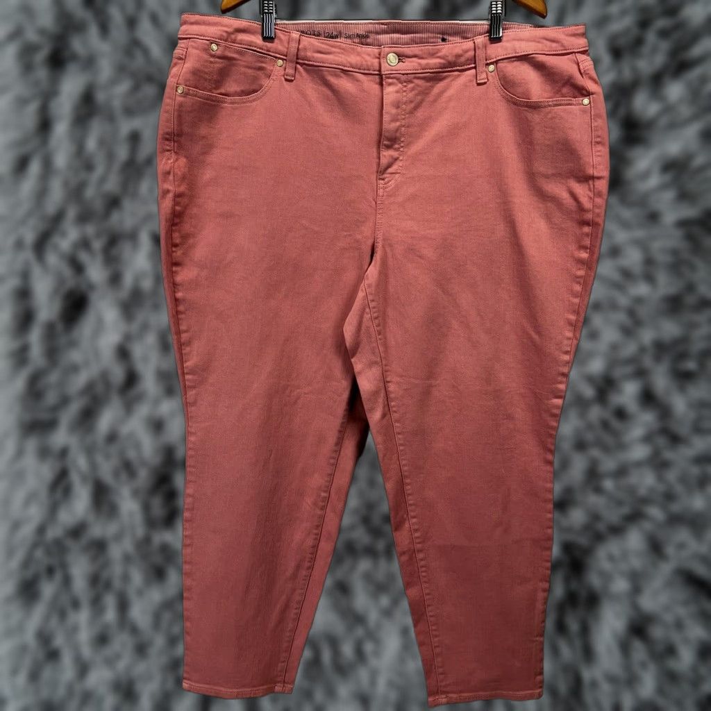 Talbots Talbots Flawless Slim Ankle Jeans 24W Plus Pink Women’s Denim Size 42" / US 20 - 1 Thumbnail