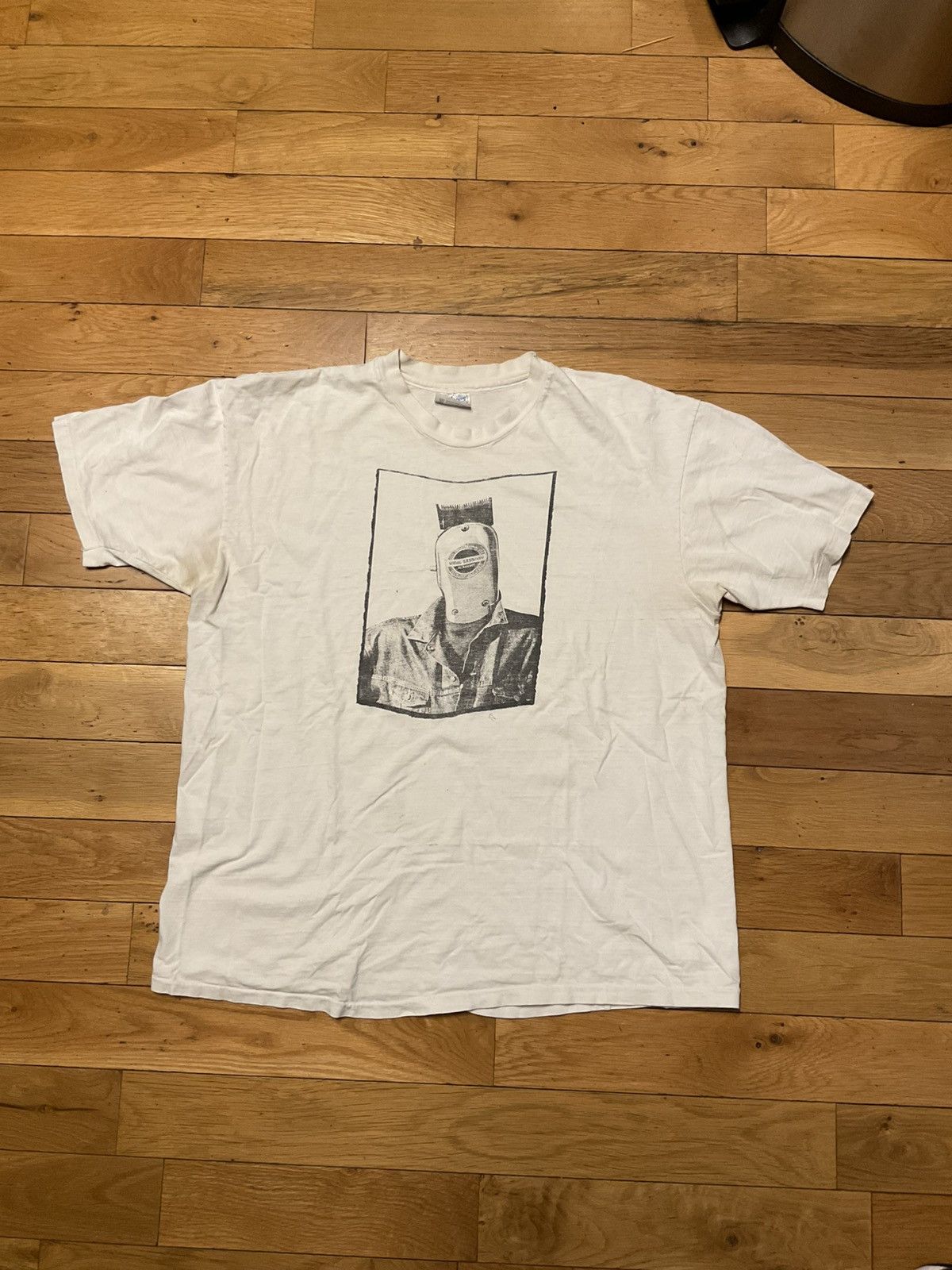 Designer × Hanes × Vintage Vintage Vidal Sassoon Academy 80s Razorhead graphic T XXL Size US XXL / EU 58 / 5 - 2 Thumbnail