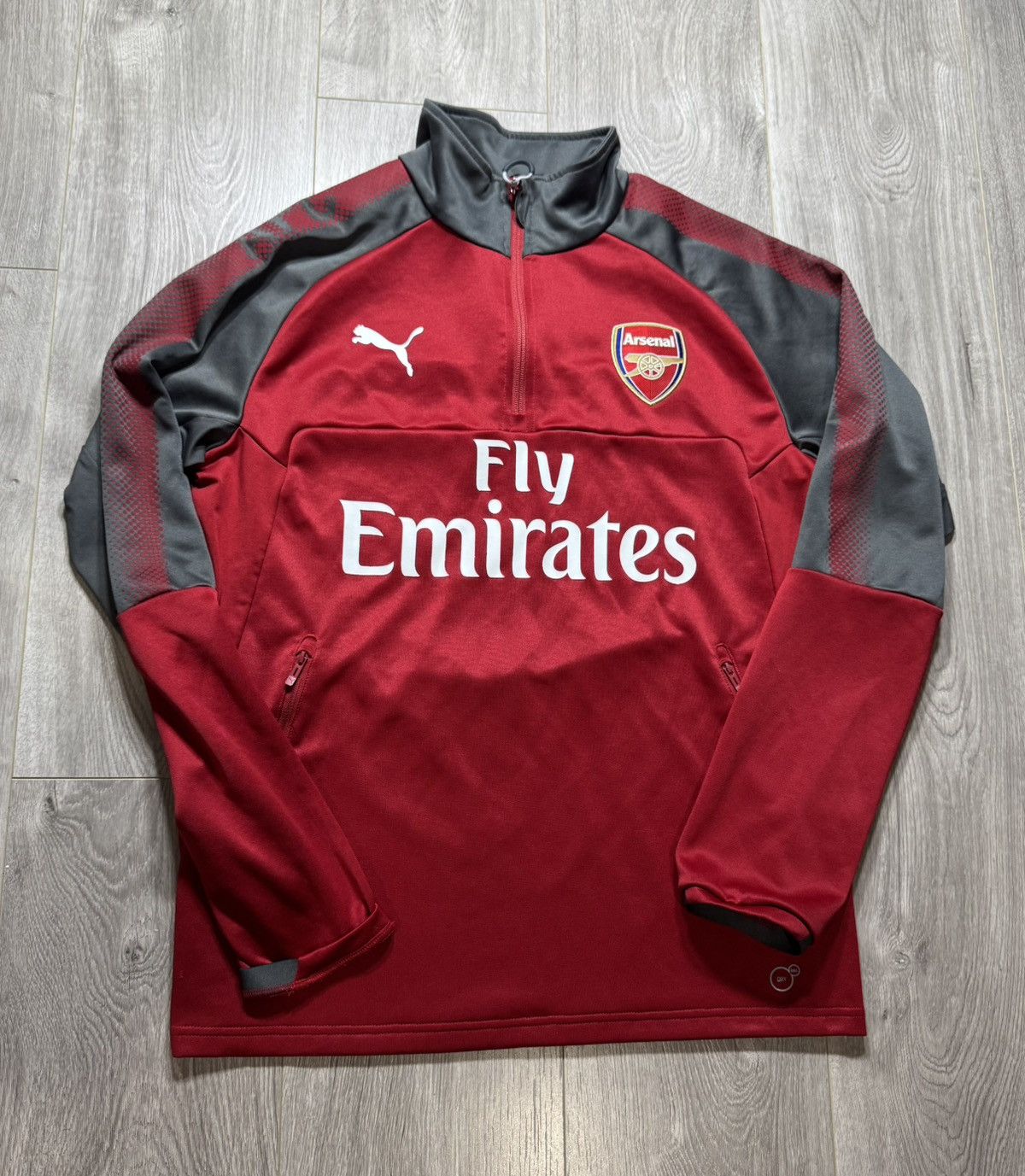Puma Puma Arsenal FC Mens 1/4 Zip Pullover Medium Fly Emirates Size US M / EU 48-50 / 2 - 1 Thumbnail
