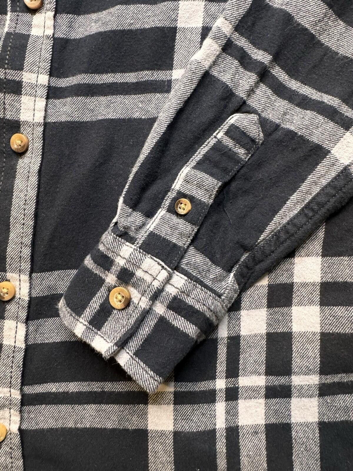 Arizona Jean Co. Arizona Jeans Co. Boy's XL 18/20 Blk/Gry LS Flannel [735] Size US XL / EU 56 / 4 - 4 Thumbnail