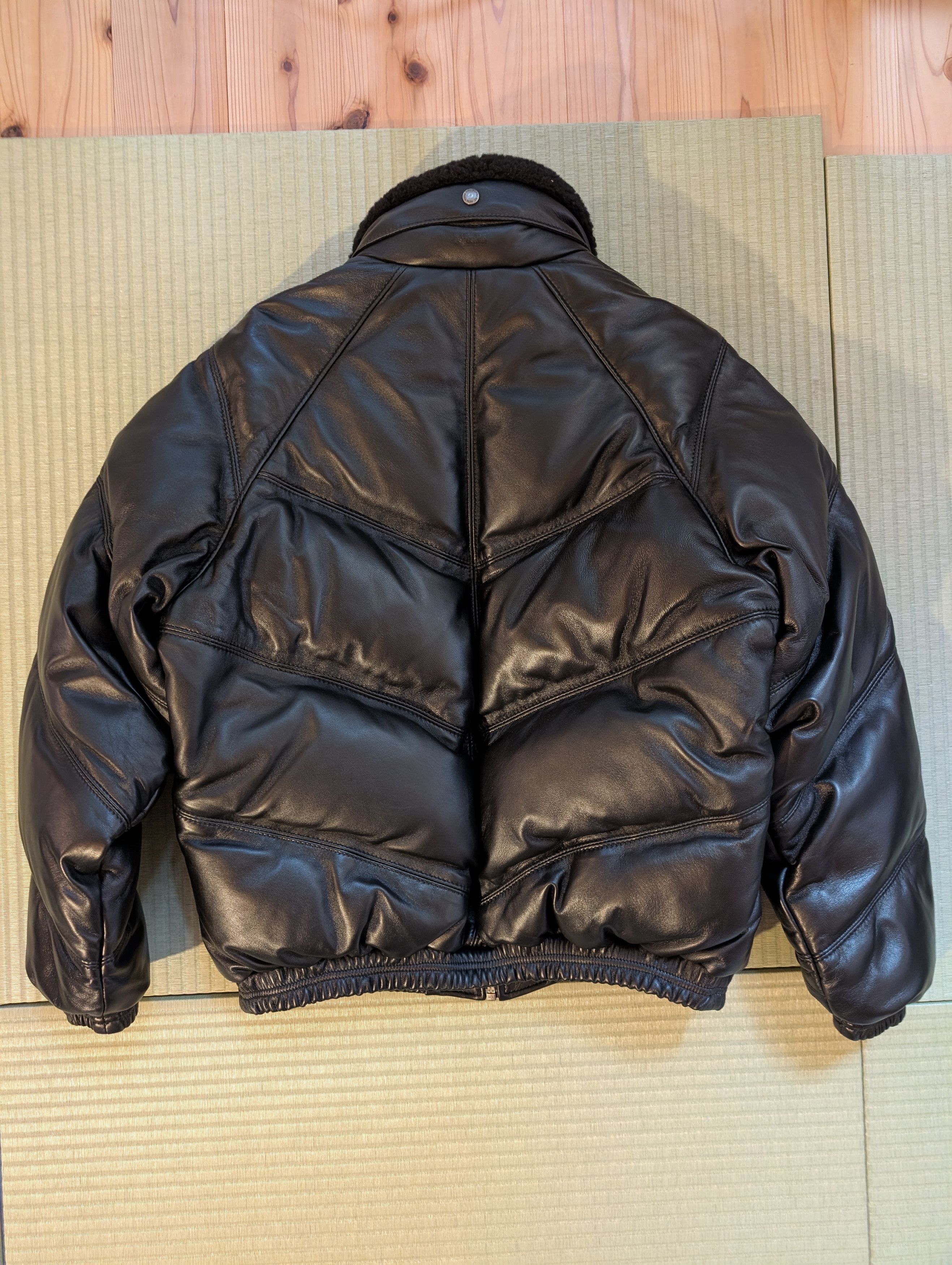 Schott × Supreme Supreme Schott Chevron Leather Down Puffer Jacket Size US L / EU 52-54 / 3 - 2 Thumbnail