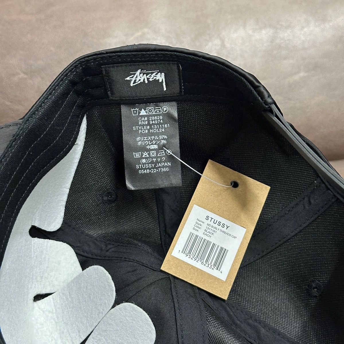 Stussy STUSSY MD BURLY THREADS CAP - BLACK Size ONE SIZE - 2 Thumbnail