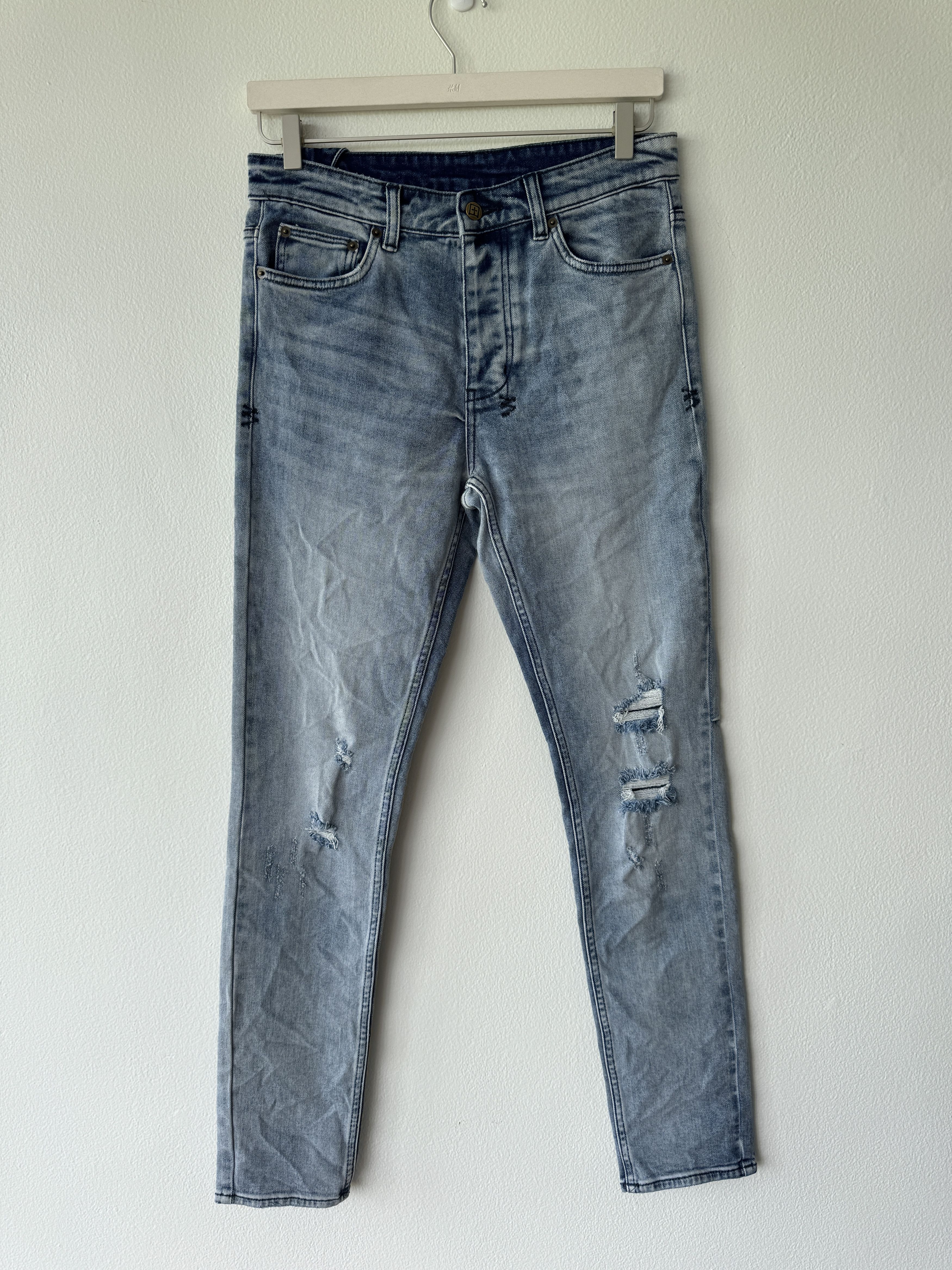 image of Ksubi Denim Jean Chitch Philly Blue Slim Fit Leg Trashed 30, Men's