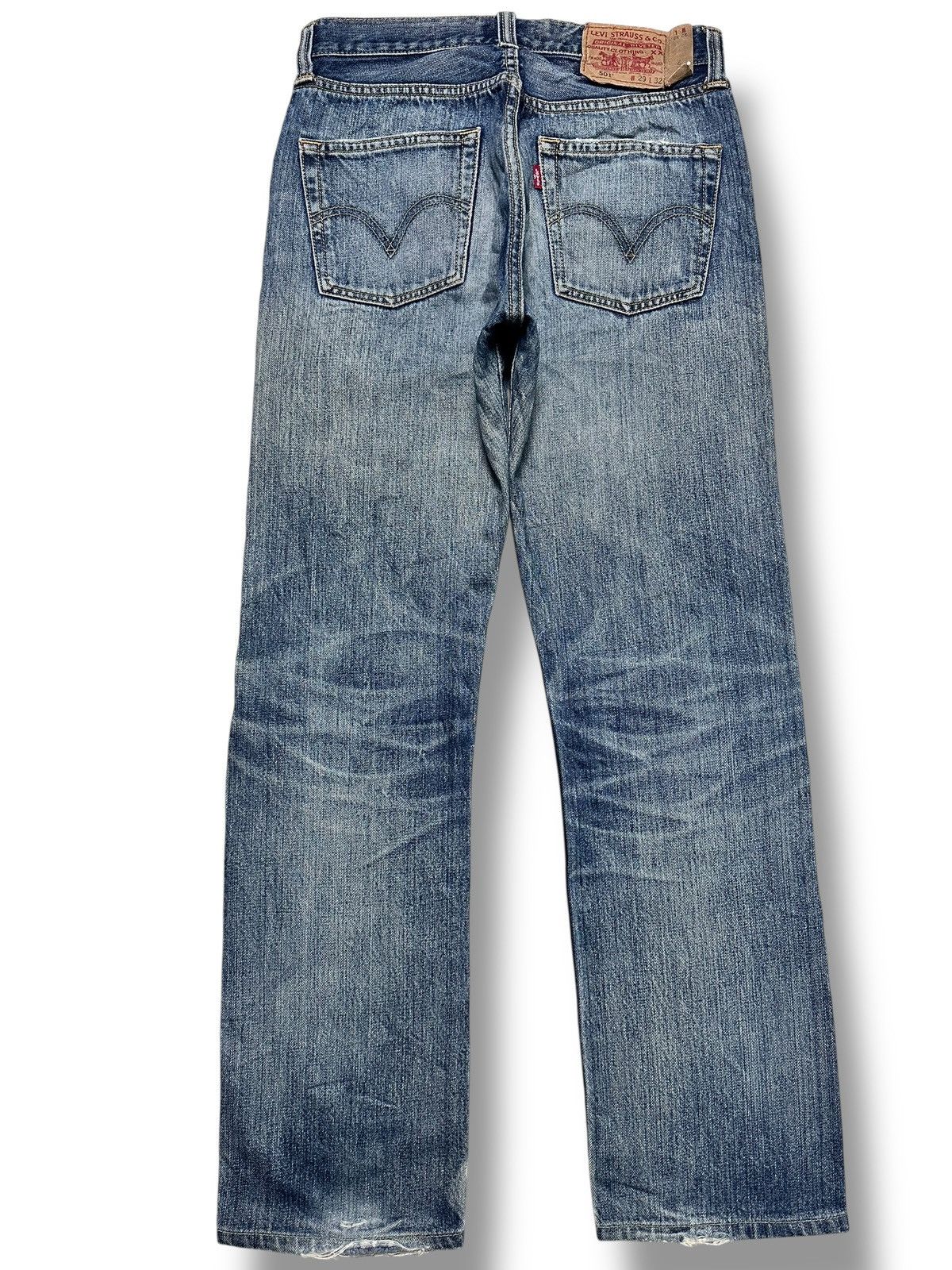 Levi's Levis 501 Vintage Y2K With Distressed Straight Leg Butterfly Size US 30 / EU 46 - 3 Thumbnail