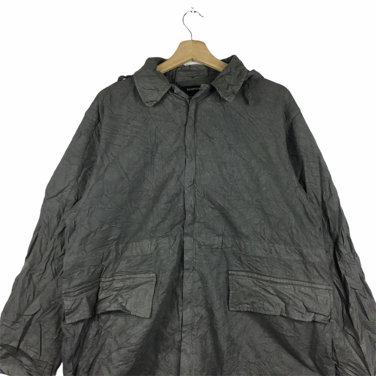 Vintage Vtg HEMWORK Parka Jacket Trench Coat Military Hoodie Size US M / EU 48-50 / 2 - 3 Thumbnail