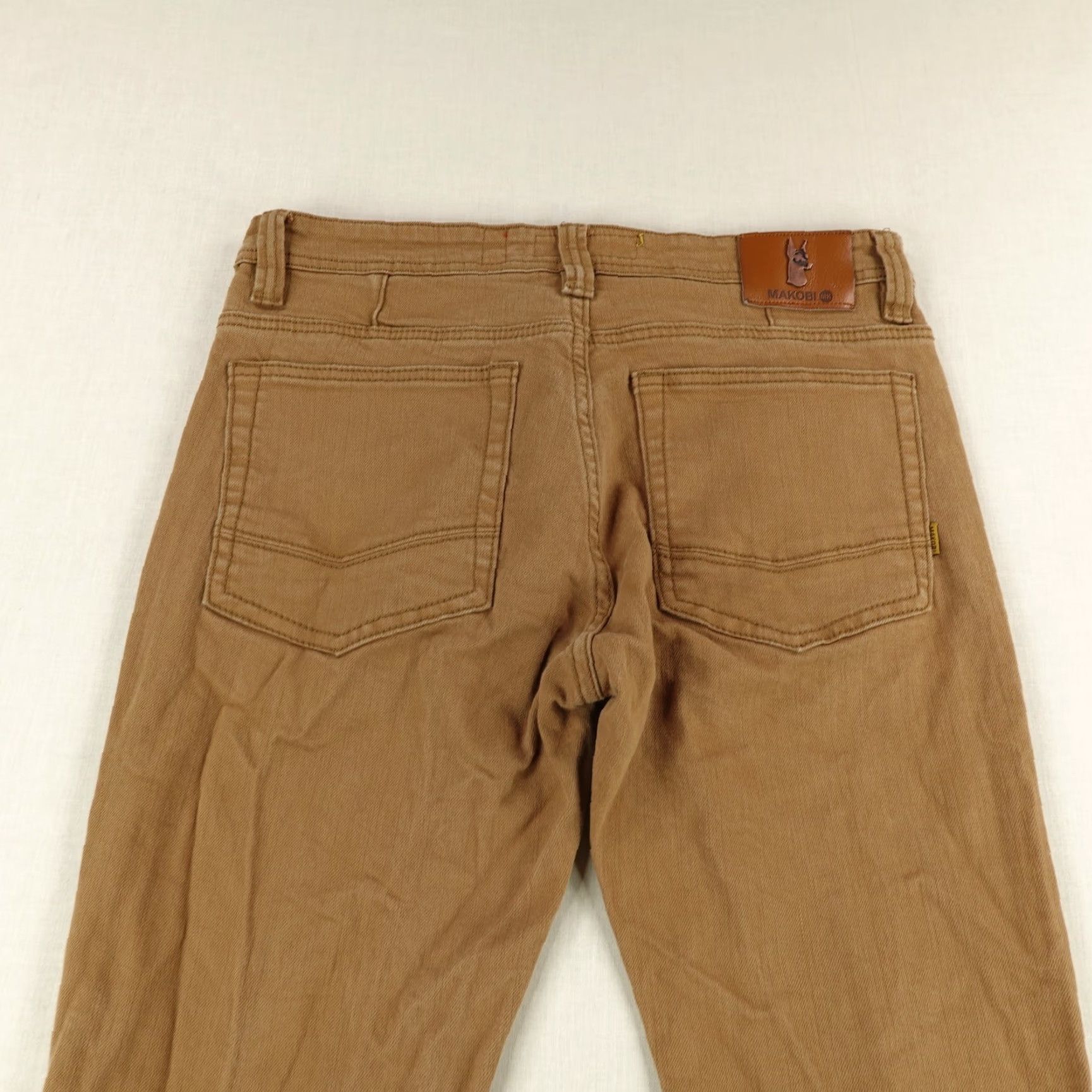 Denime Makobi Jeans Mens 34x32 Brown Denim Slim Straight Distressed Moto Flex Pants Shirt (no, that's wrong) Size US 33 - 5 Thumbnail