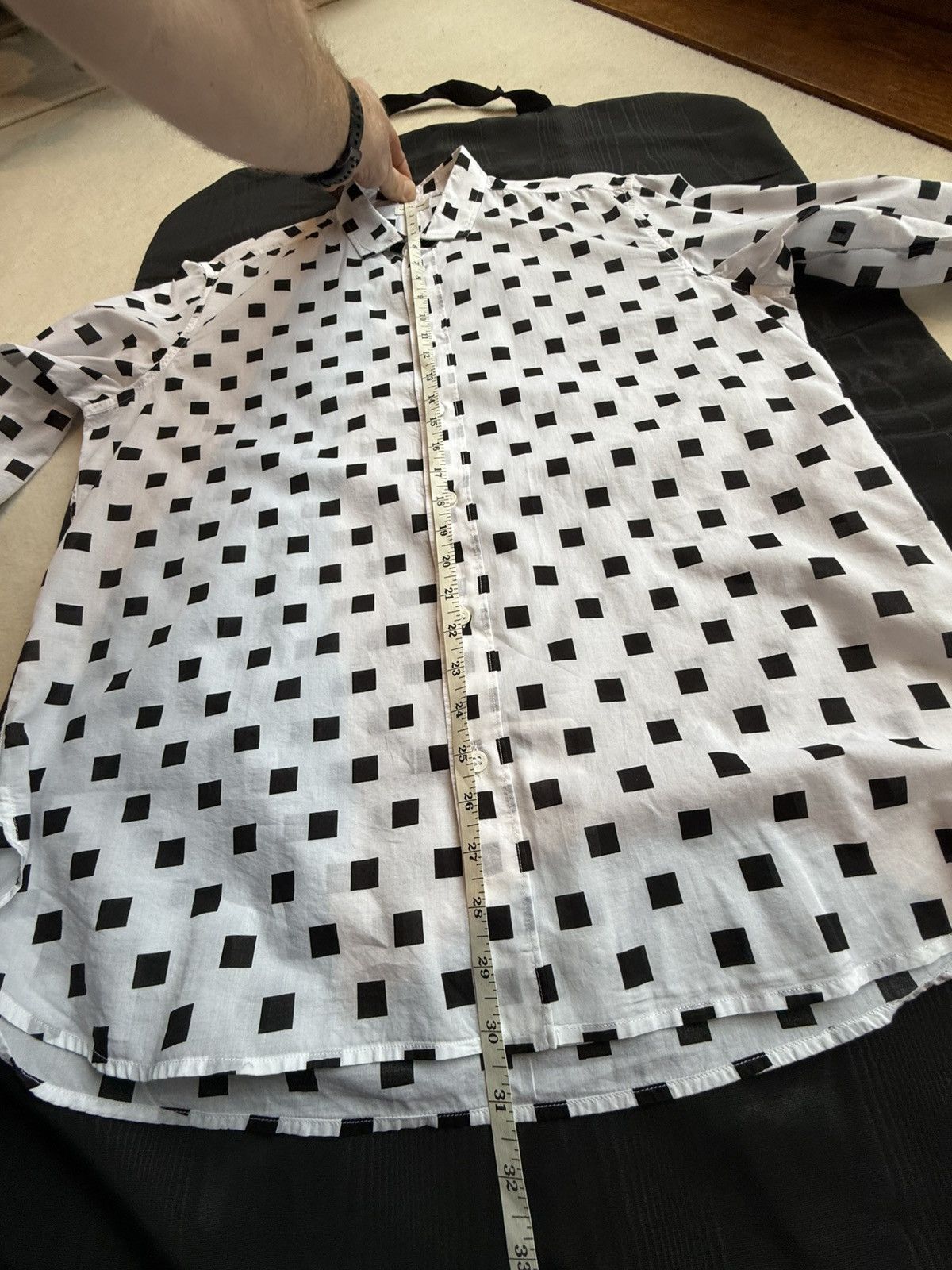 Saint Laurent Paris SS13 Saint Laurent square polka dot white shirt Hedi Slimane Size US M / EU 48-50 / 2 - 9 Thumbnail