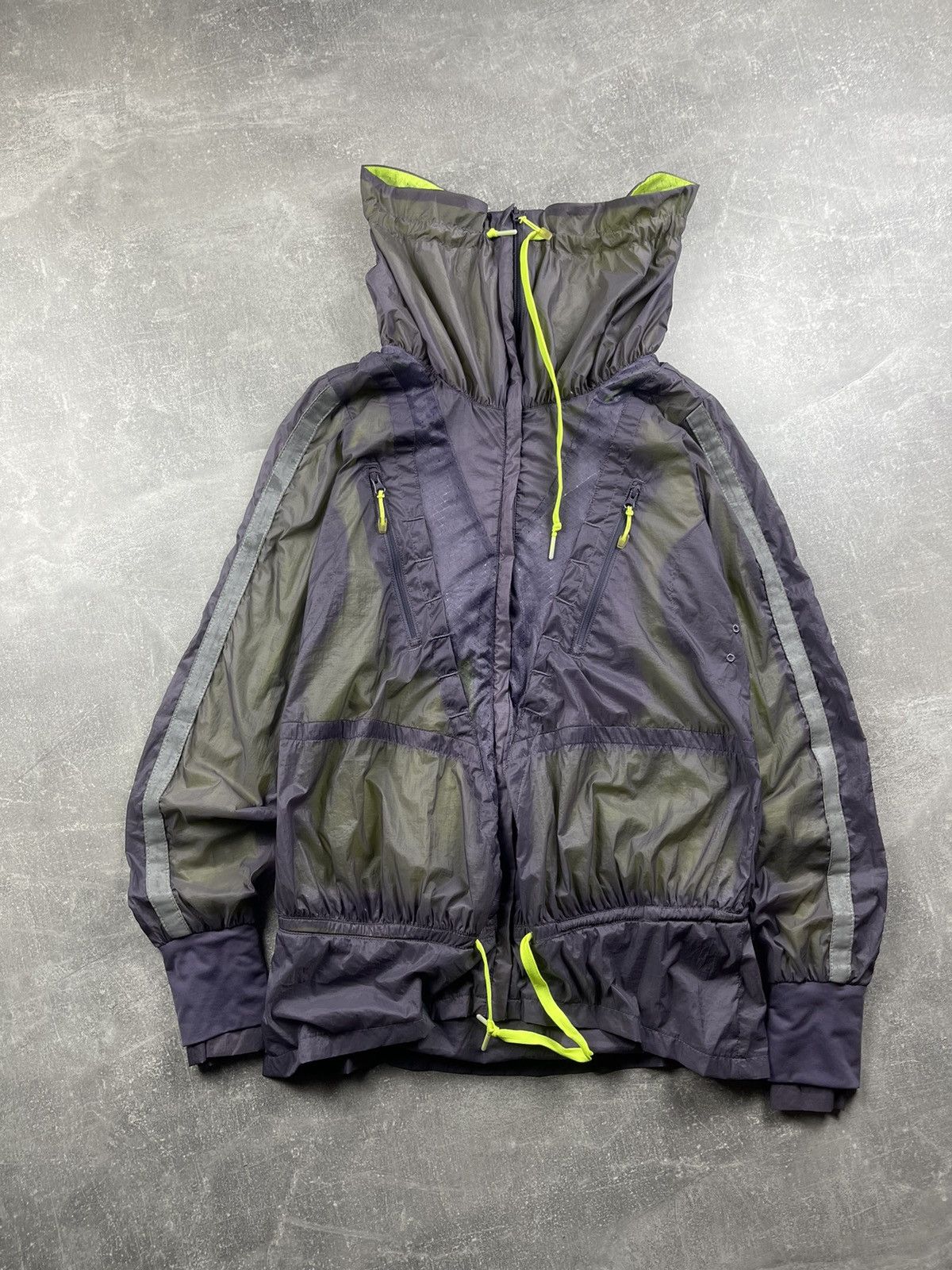 Adidas Adidas by Stella McCartney Sheer Nylon Windbreaker Jacket Size XS / US 0-2 / IT 36-38 - 2 Thumbnail