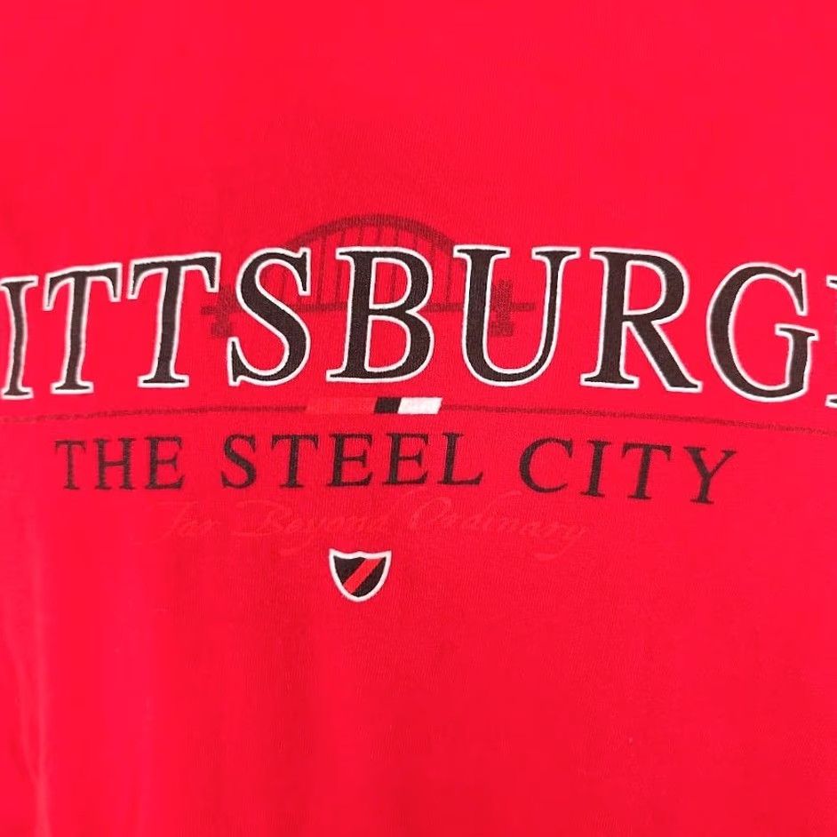 Vintage VINTAGE Perrin Pittsburgh T Shirt Mens M Red 90s Y2K The Steel City Pittsburgh Travel Souvenir 1990s Mens T-Shirt Size US M / EU 48-50 / 2 - 3 Thumbnail