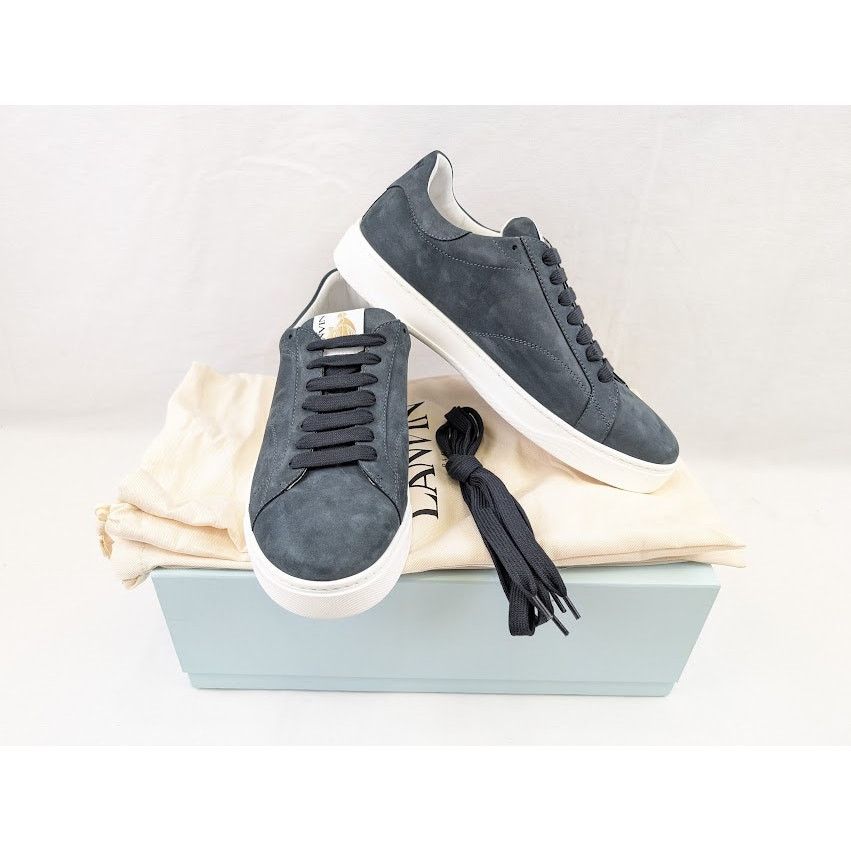Lanvin o1rshd1 DDB0 Low-Top Sneakers in Navy Blue Size US 13 / EU 46 - 18 Thumbnail