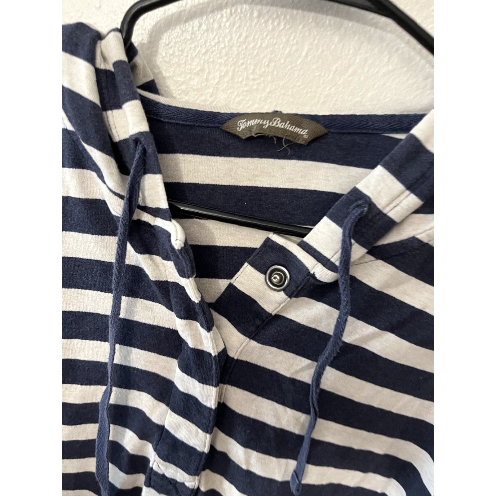 Tommy Bahama Tommy Bahama Hoodie Women S/P Navy & White Striped Pullover Hooded Casual Womens Size S / US 4 / IT 40 - 2 Thumbnail