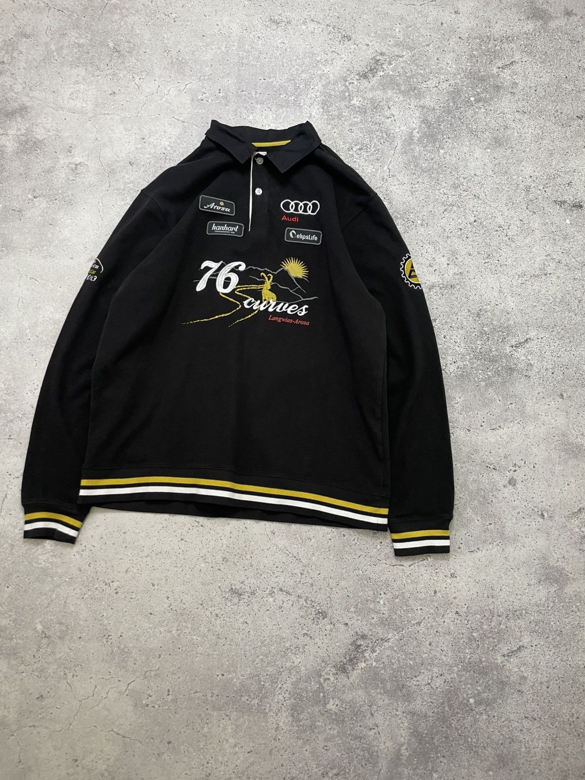 Audi Audi Racing 76 Curves Arusa Classic Car Black Long Sleeve Size US XL / EU 56 / 4 - 2 Thumbnail