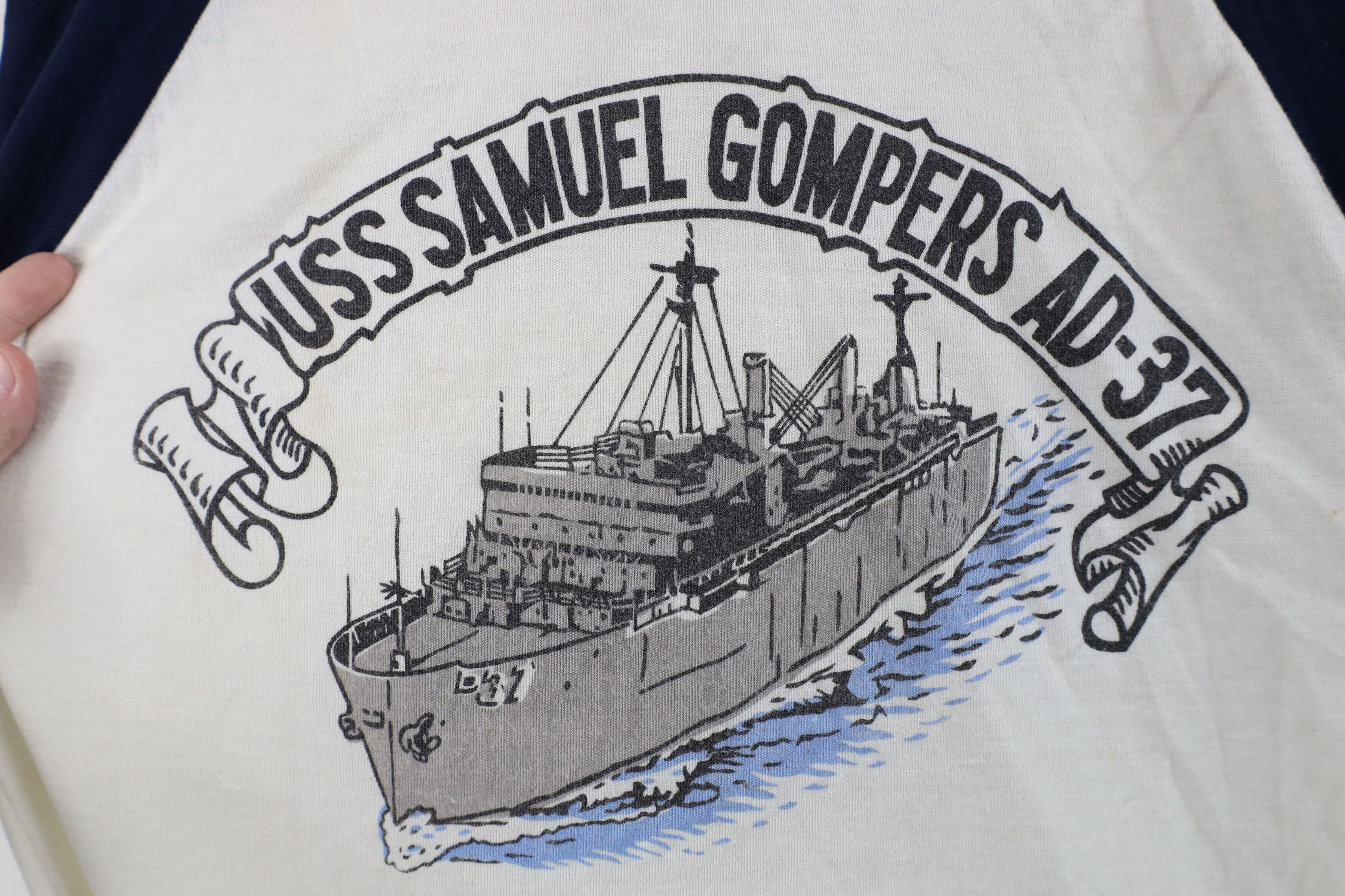 Vintage Vintage 70s Gompers AD-37 Raglan Ringer T-Shirt White USA Size US M / EU 48-50 / 2 - 4 Thumbnail