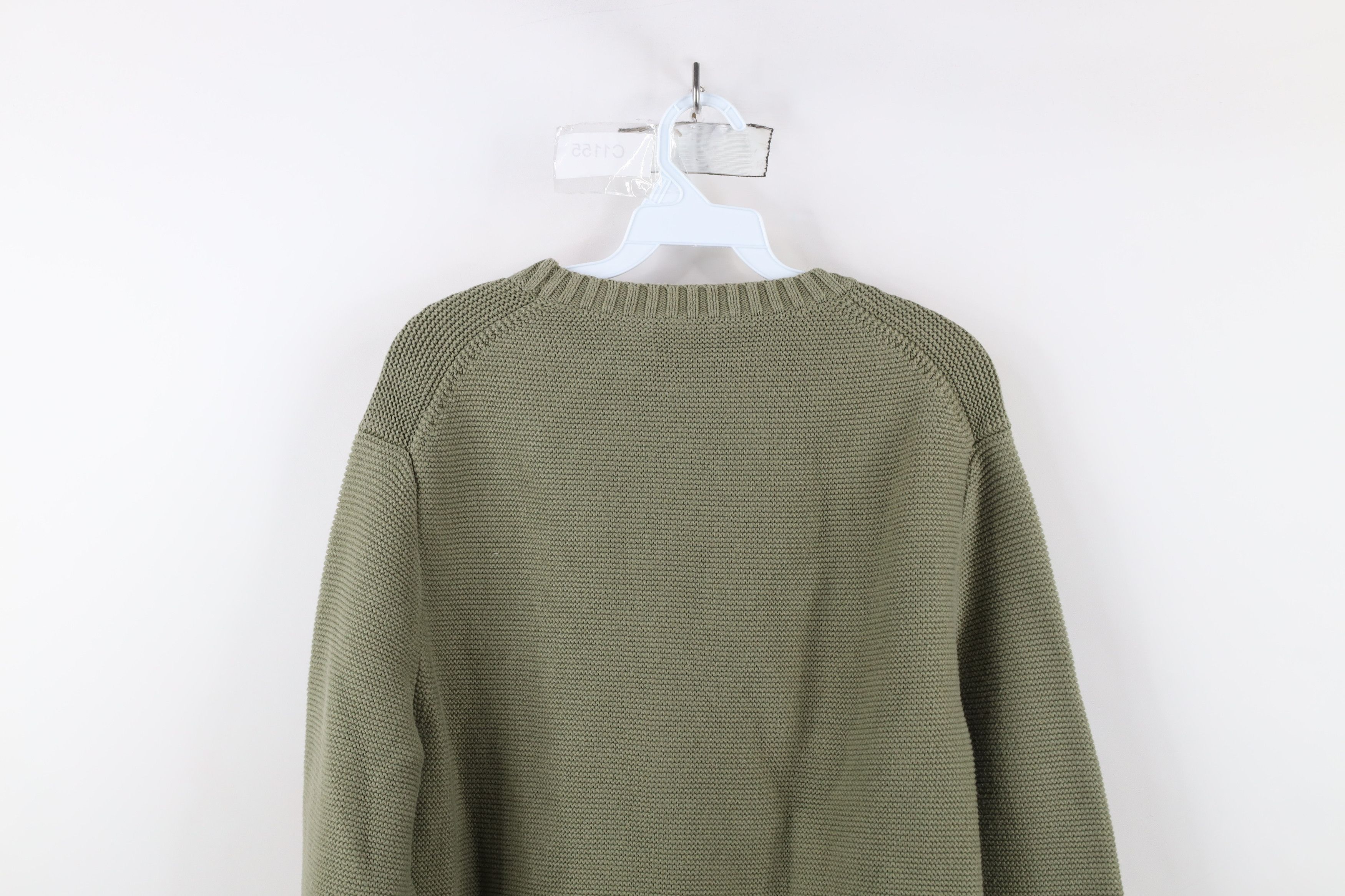 J.Crew × Vintage J Crew Blank Heavyweight Organic Cotton Thermal Knit Sweater Size US L / EU 52-54 / 3 - 9 Thumbnail
