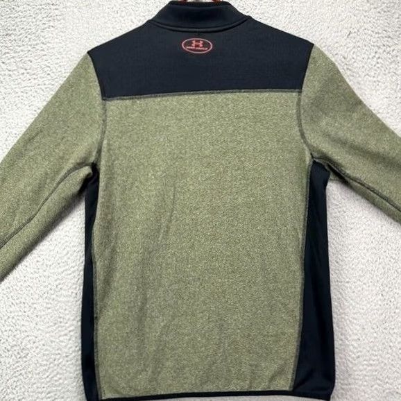 Under Armour Under Armour ColdGear Pullover Shirt Mens Small Green Black Quarter Zip Shirt Size US S / EU 44-46 / 1 - 2 Thumbnail