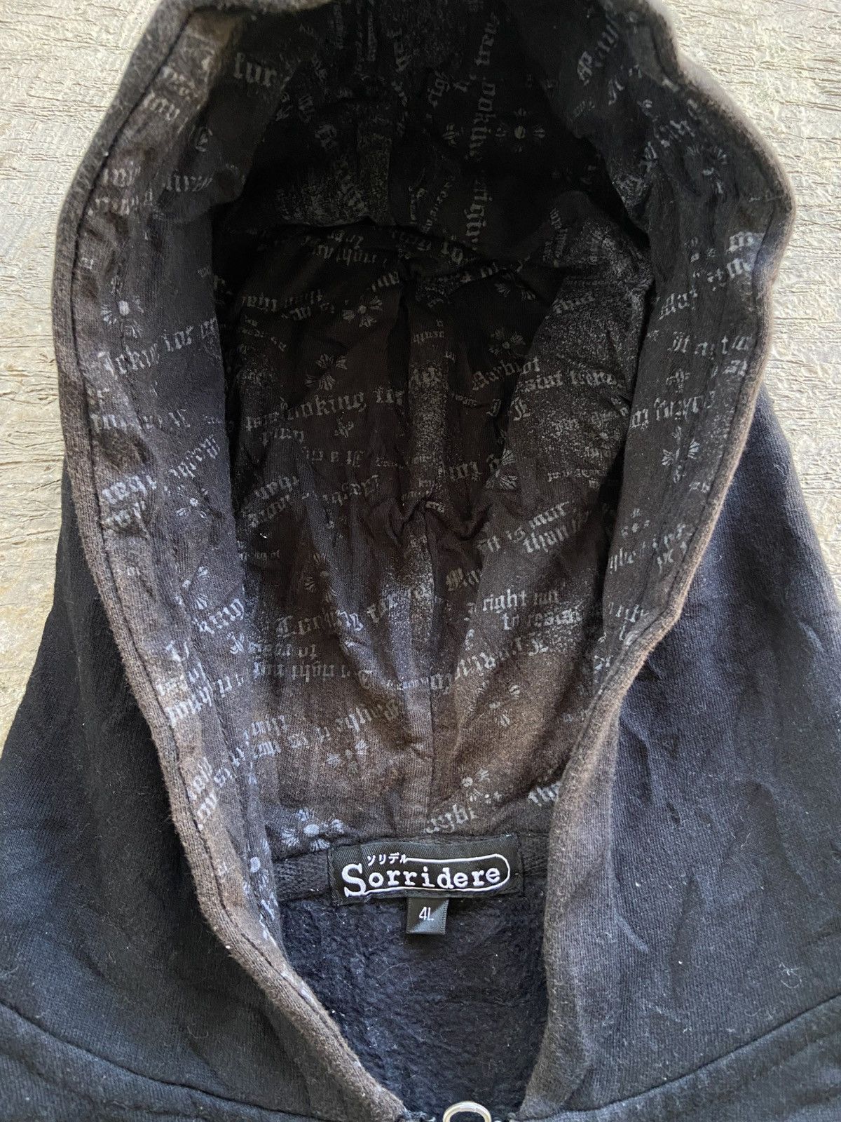 14th Addiction 2000s Sorridere - Vkei Style Poem Skull Zip Hoodie Size US XL / EU 56 / 4 - 5 Thumbnail