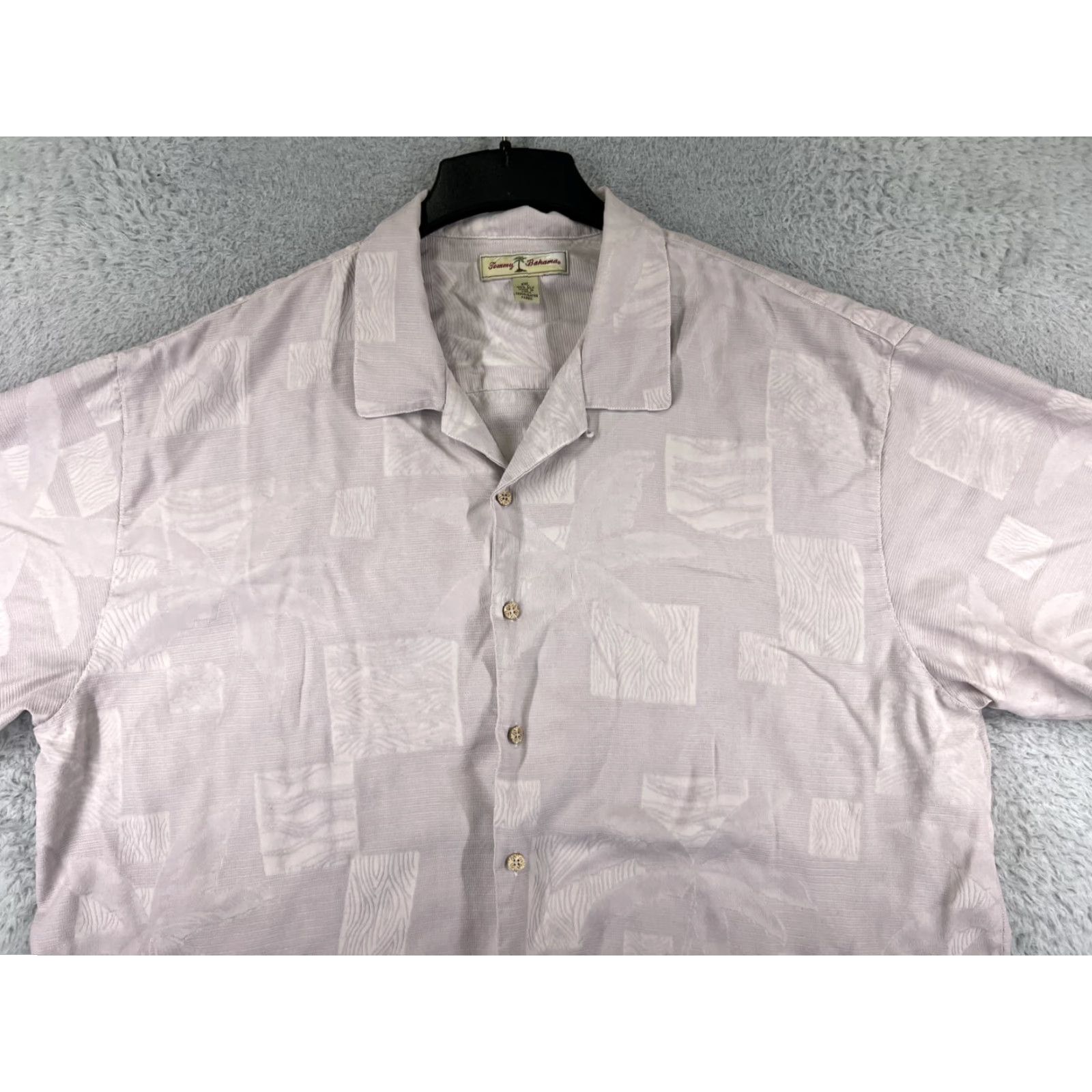Tommy Bahama Tommy Bahama Shirt Mens 2XL Pink Palm Tile Pattern Button Up Hawaiian Silk Size US XXL / EU 58 / 5 - 6 Thumbnail