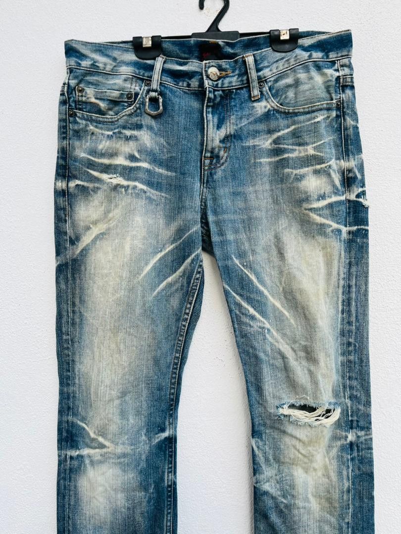 Japanese Brand × Vintage Vintage Jackrose Distressed Japanese Bootcut Fashion Style Size US 33 - 3 Thumbnail