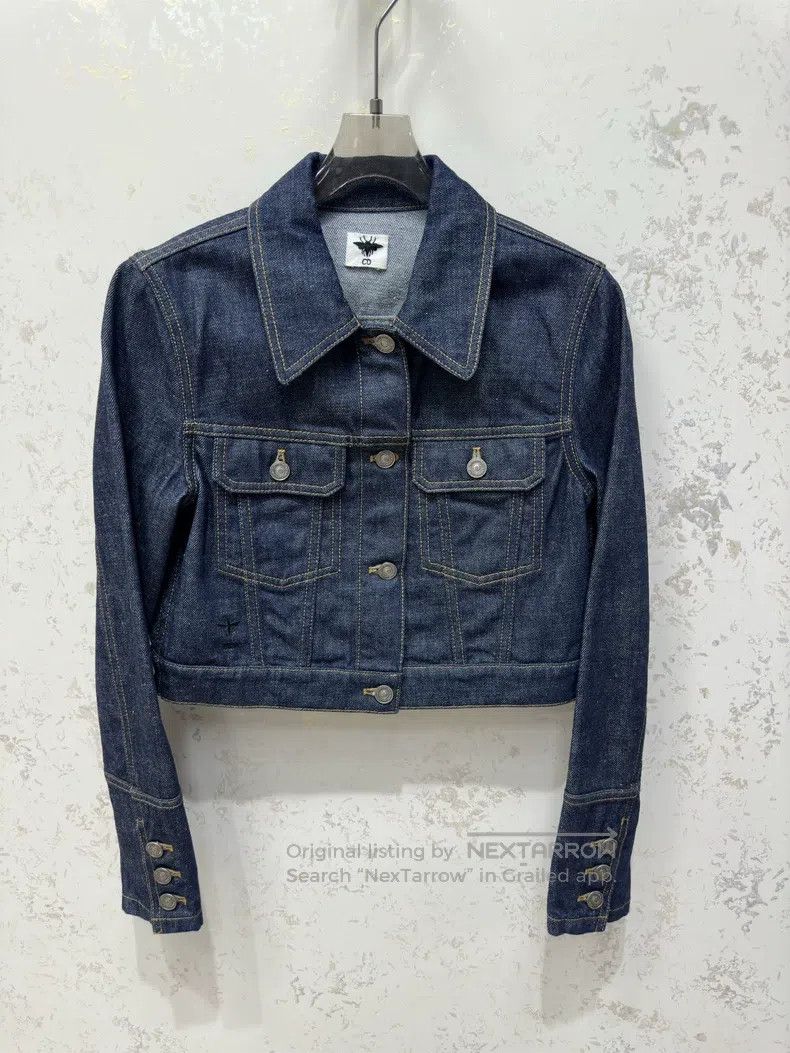 Dior Dior Little Bee Embroidered Denim Short Coat Size XXS / US 00 / IT 34 - 1 Thumbnail