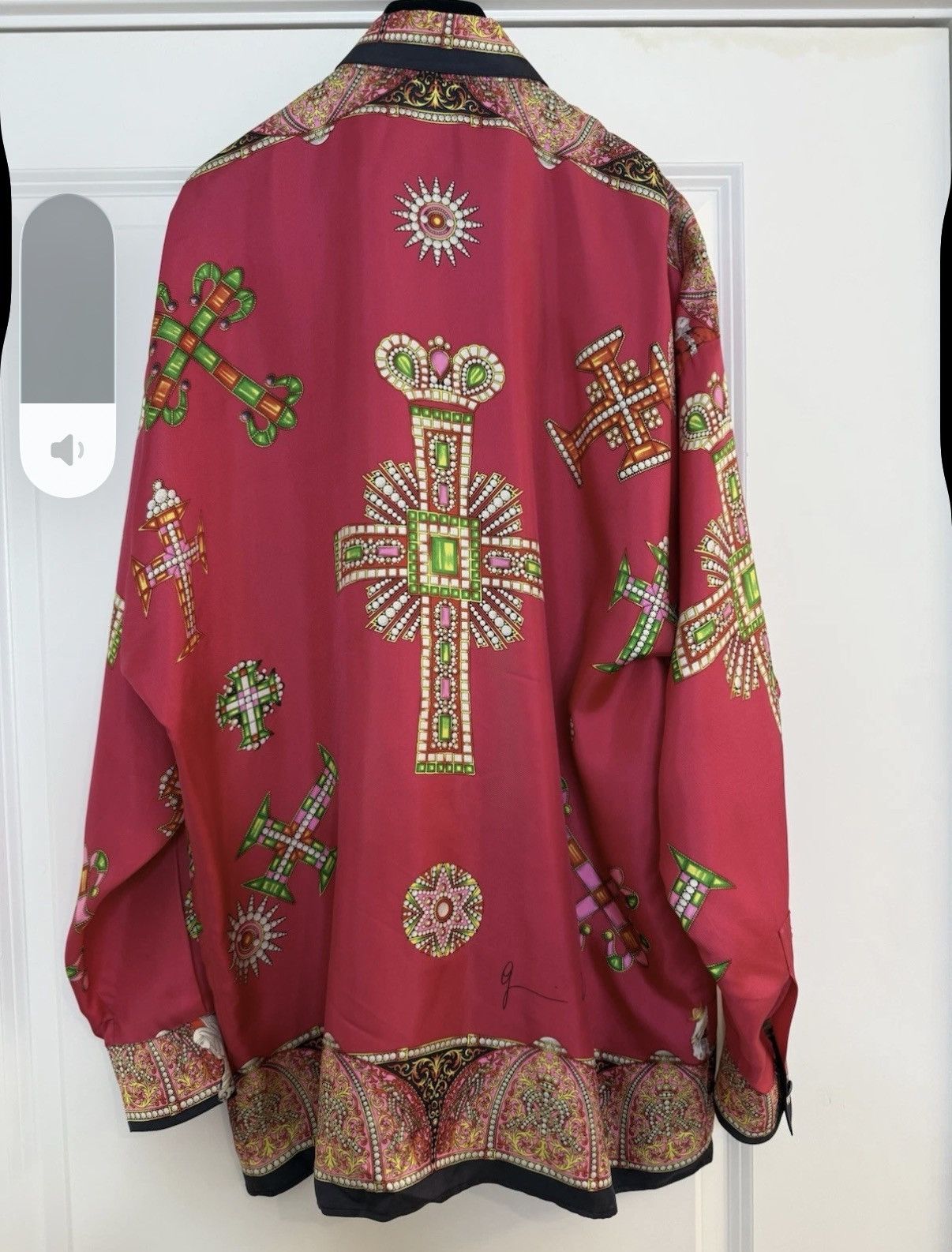 Versace GIANNI VERSACE Silk shirt Le Croci print IT 48 S/S 1992 Size US M / EU 48-50 / 2 - 3 Thumbnail