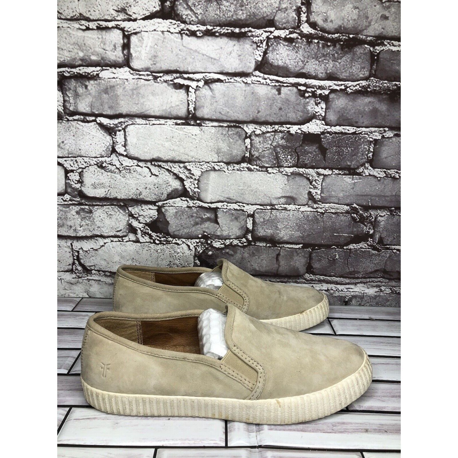 Frye Frye Faw Beige Suede Leather Slip On Casual Comfort Shoes Wo Size US 8.5 / IT 38.5 - 2 Thumbnail