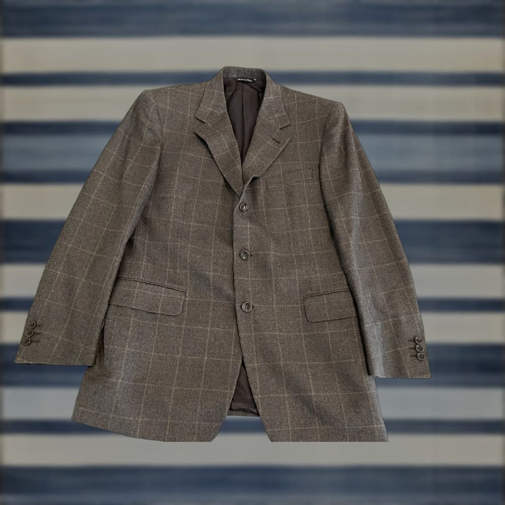 Canali Canali Proposta Blazer Silk Wool Gray Check 40R Men Dress Vintage? Size 40R - 1 Thumbnail