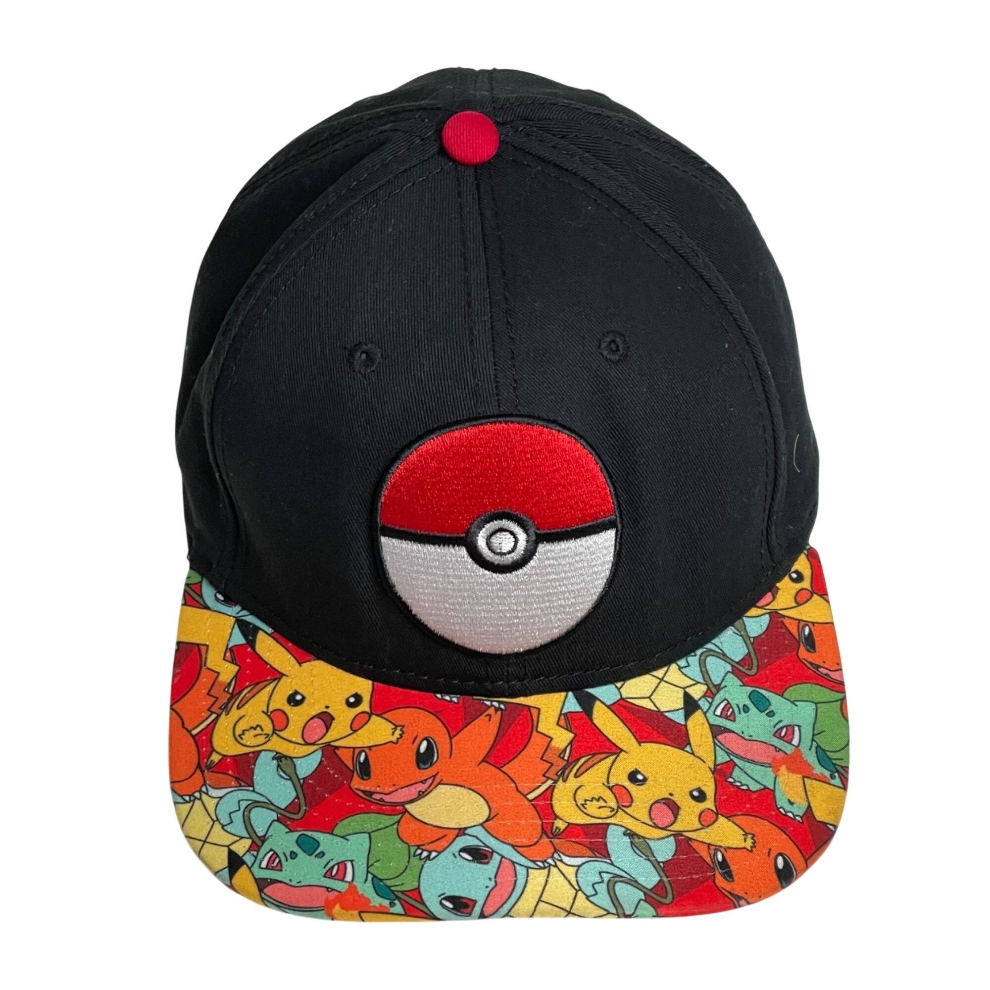 Pokemon Pokeball Cap Pokemon Hat Embroidered Poke Ball Printed Bill Size ONE SIZE - 5 Thumbnail