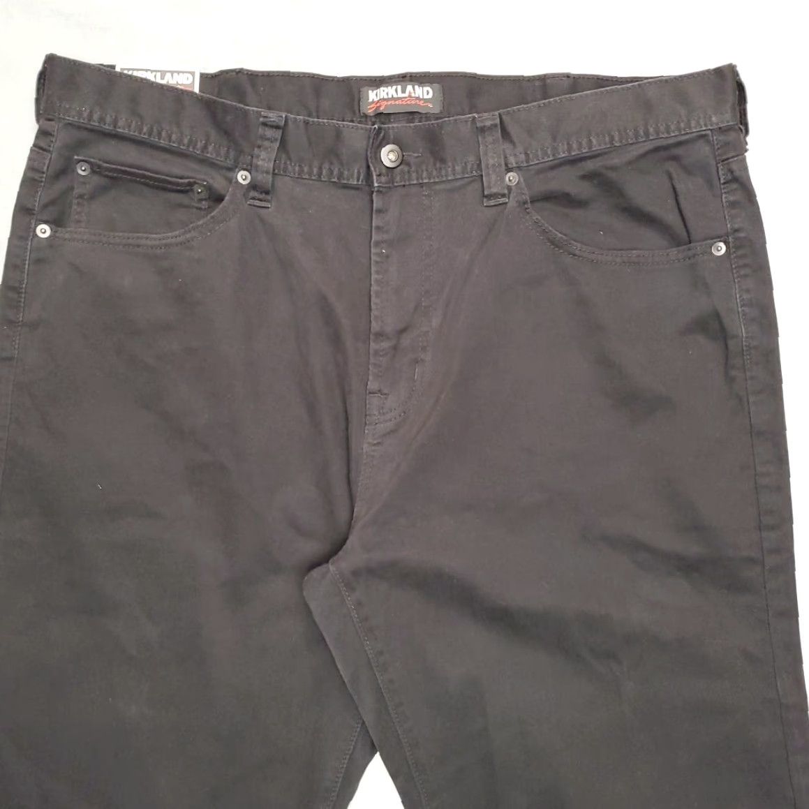 Vintage Kirkland Signature Pants Mens 40x34 Black Brushed Chino Standard Fit Comfort Size US 40 / EU 56 - 3 Thumbnail