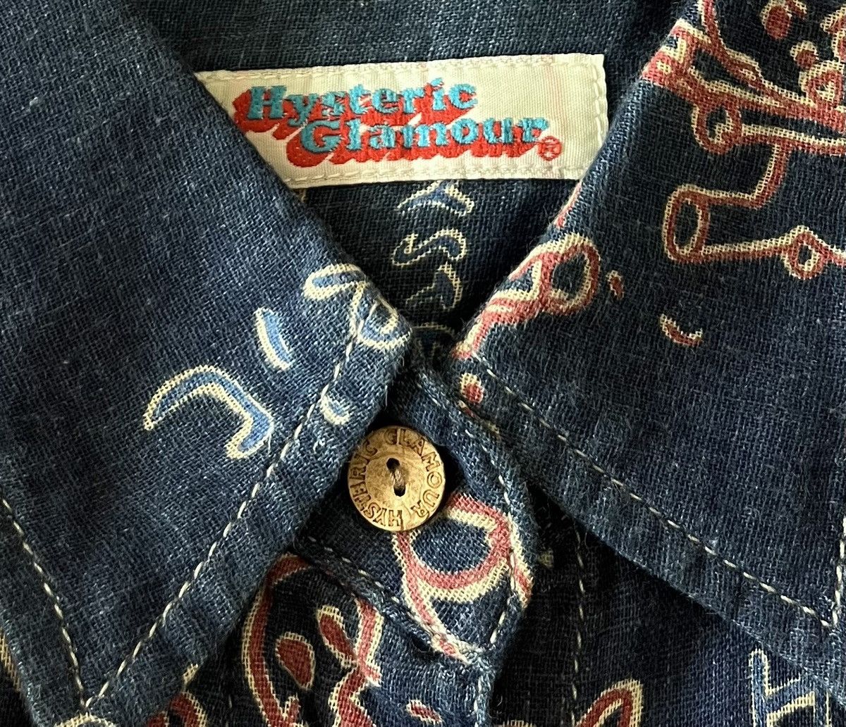 Hysteric Glamour TAX FREE 🇺🇸 hysteric glamour bunny graphic indigo shirt Size US S / EU 44-46 / 1 - 3 Thumbnail
