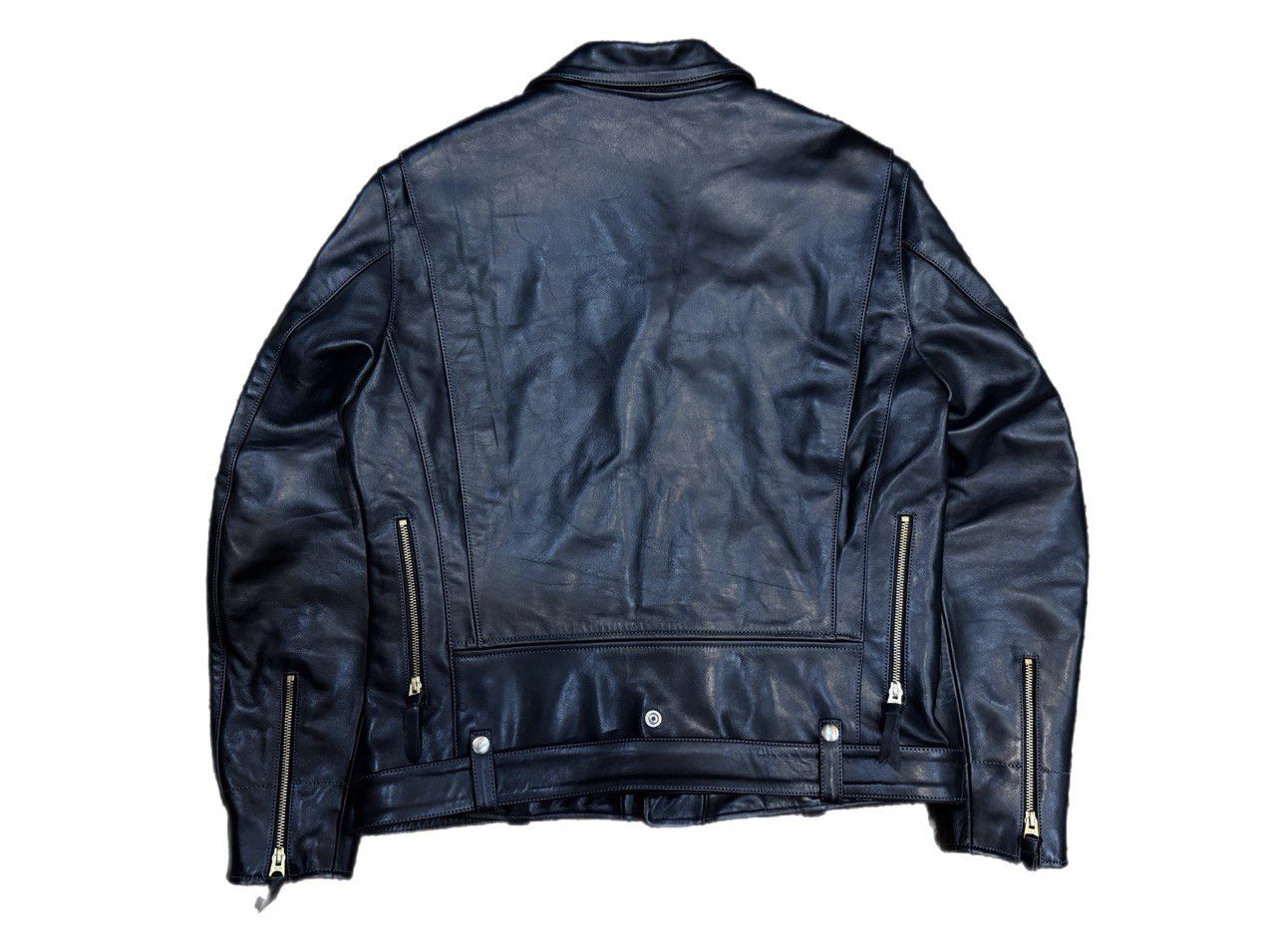 Vintage D Pocket Horsehide Motorcycle Leather Biker Jacket Size US M / EU 48-50 / 2 - 5 Thumbnail