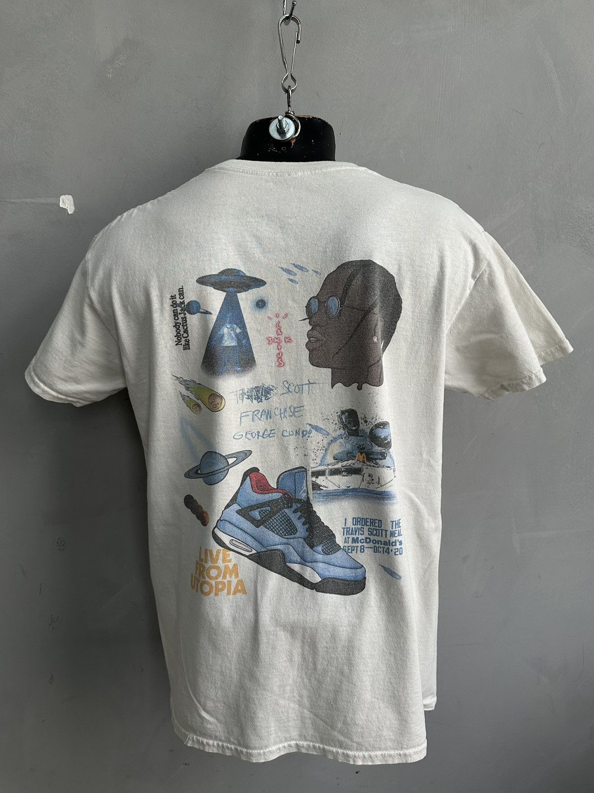 Travis Scott Vintage T-shirt Distressed Faded Y2k Japanese Rock Kanye Size US M / EU 48-50 / 2 - 1 Thumbnail