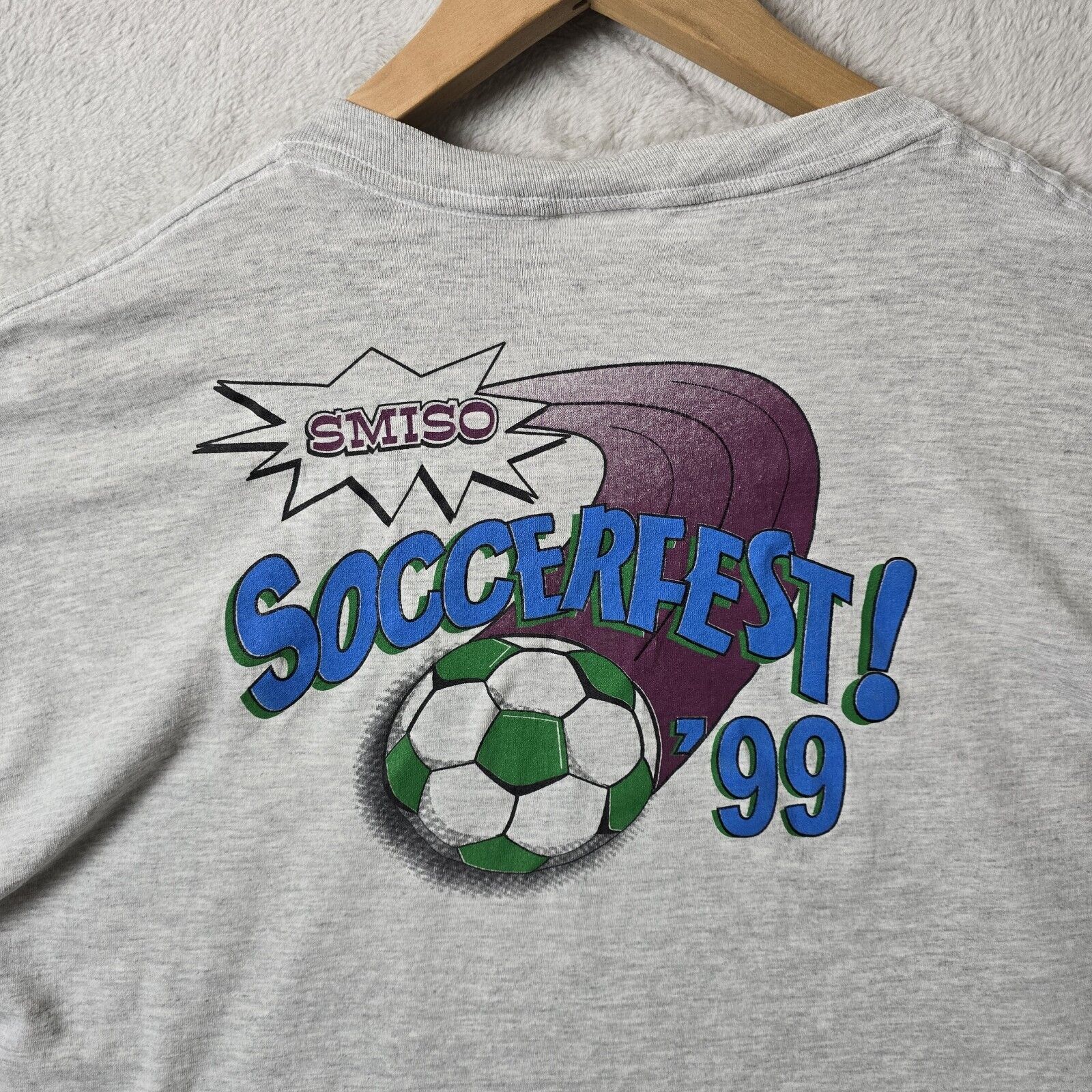 Jerzees Vintage 90s Soccer Fest 99 Shirt Size XL SMISO Vtg Grunge Size US XL / EU 56 / 4 - 3 Thumbnail