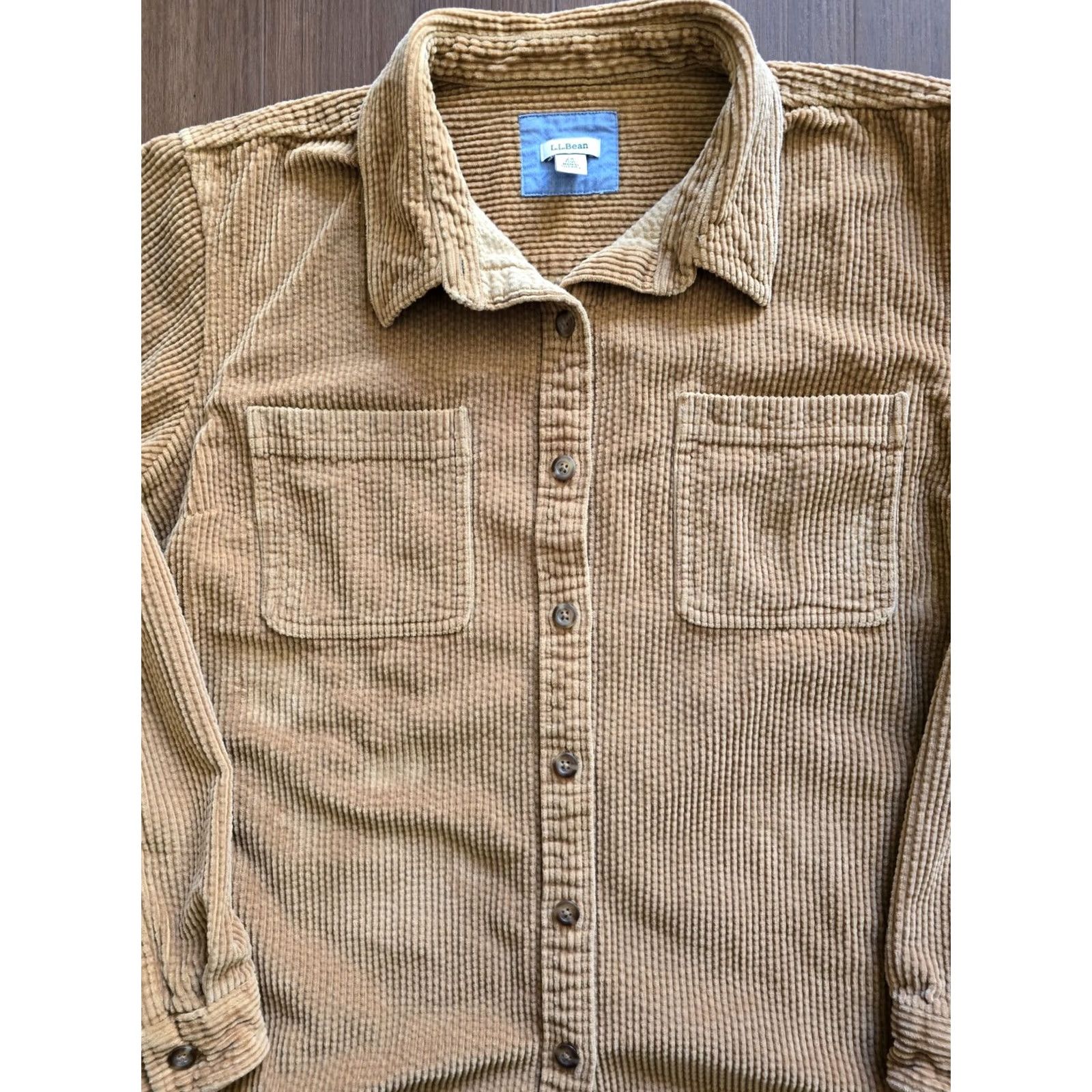 Vintage VINTAGE LL Bean Shirt Jacket Shacket Wide Whale Corduroy Brown 1990s 2X Womens Shacket Shirt Brown LL Bean 1990s 2X Women Size XXL / US 16-18 / IT 52-54 - 4 Thumbnail
