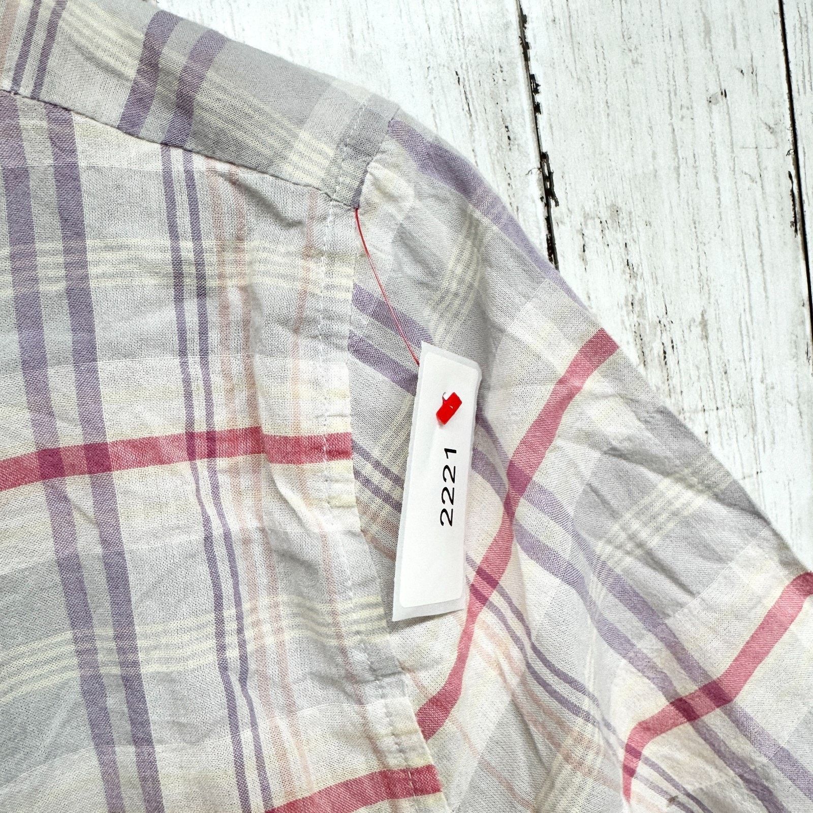 Other Susina Top Size Small Multicolor Plaid Short Sleeve Blouse Size S / US 4 / IT 40 - 7 Thumbnail