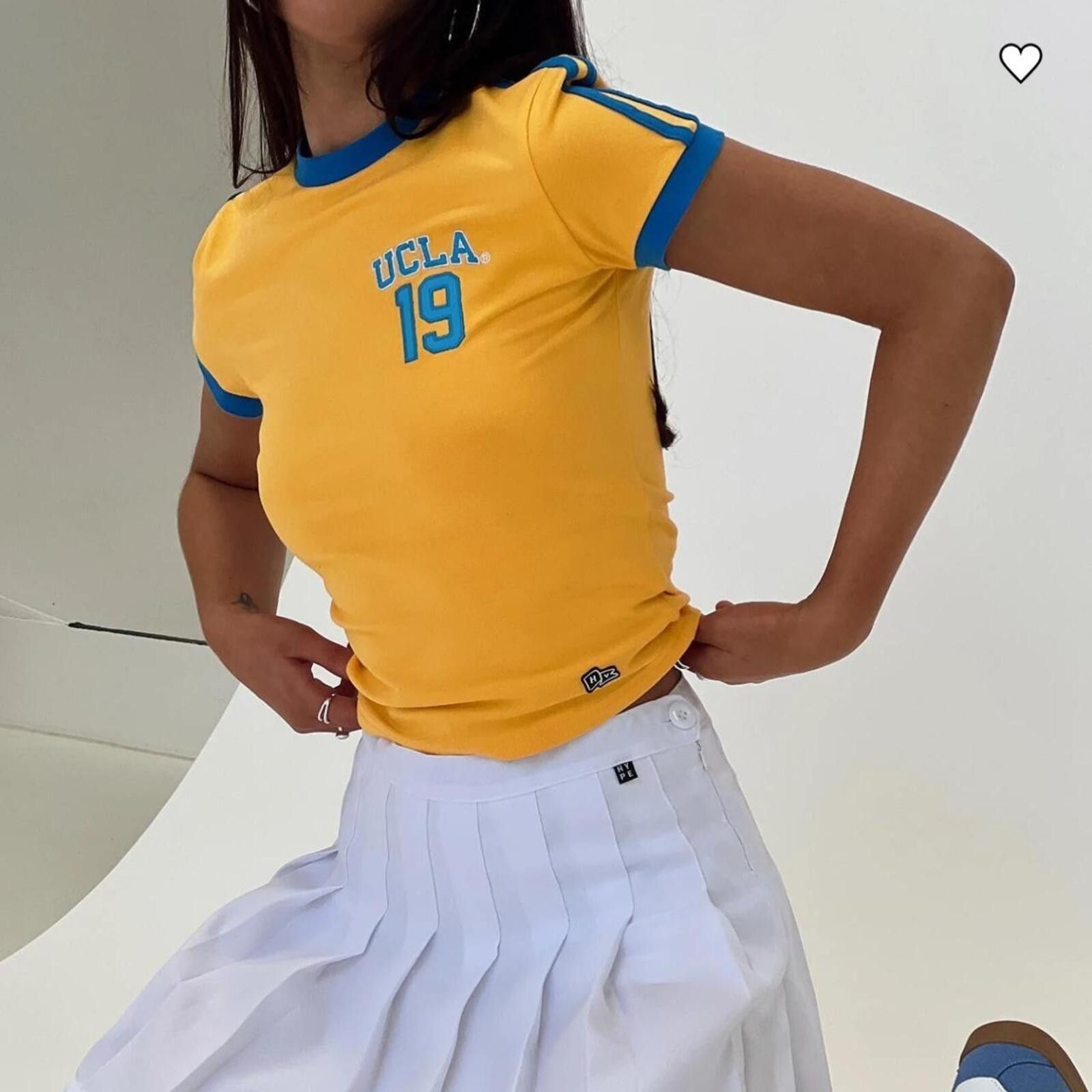 Other Princess Polly UCLA Goalie Baby Tee Yellow Size XS / US 0-2 / IT 36-38 - 8 Thumbnail