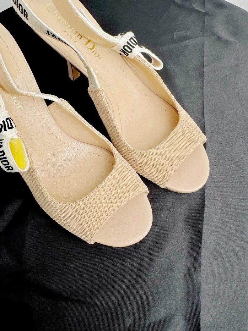 Dior New Dior Beige Sandals Size 36.5-2505 Size US 5 / IT 35 - 3 Thumbnail