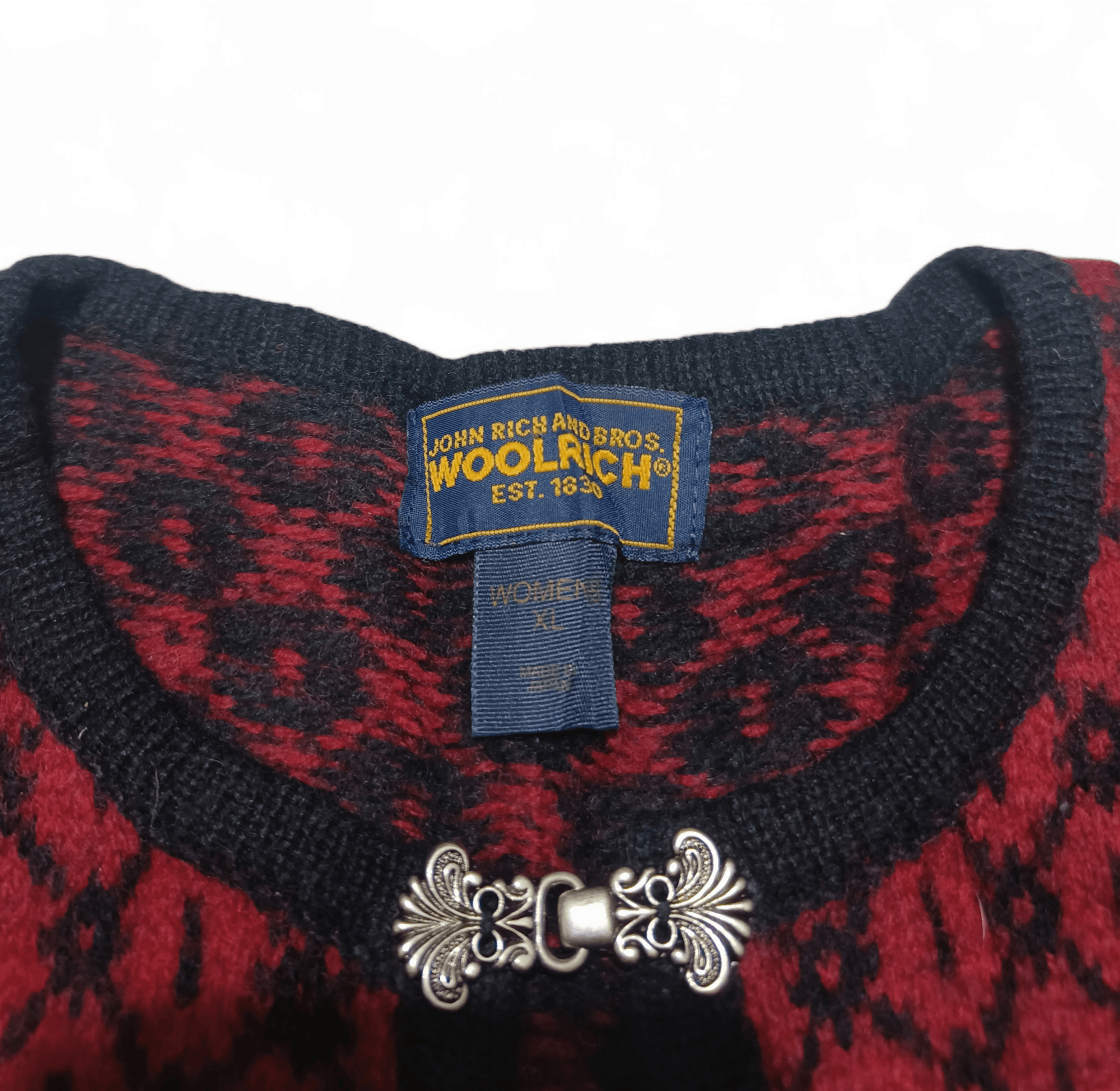 Woolrich Woolen Mills Vintage WOOLRICH Women's Floral Motifs Knit Wool Sweater Size XL / US 12-14 / IT 48-50 - 7 Thumbnail
