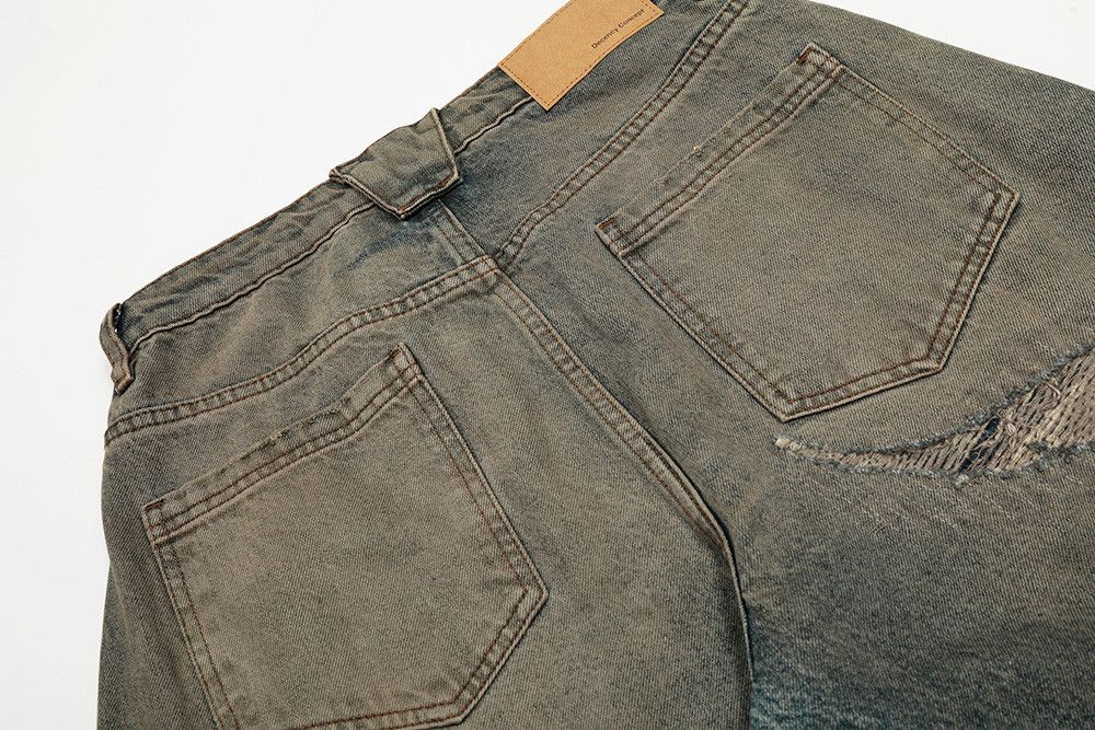 Vintage American washed distressed men's ripped jeans Size US 32 / EU 48 - 5 Thumbnail