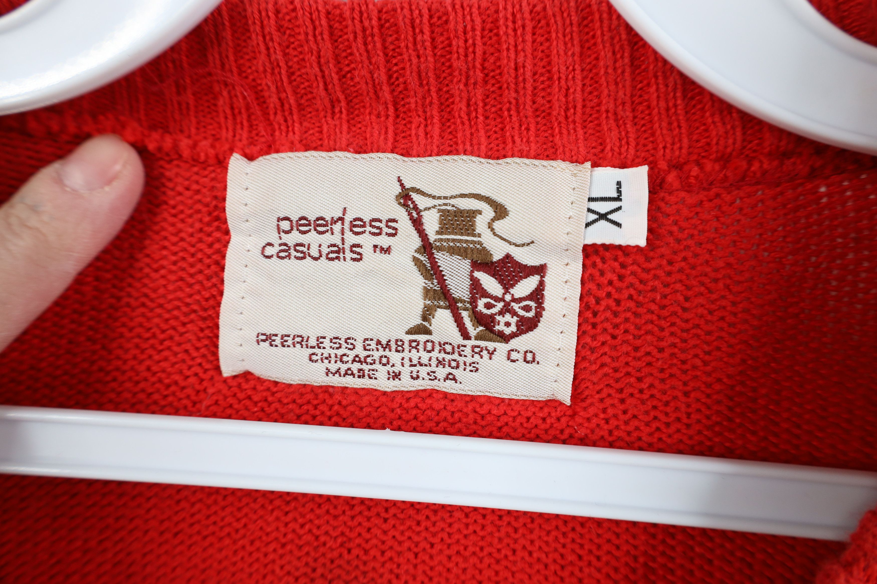 Vintage Vintage 90s University of Nebraska Knit Sweater Red USA Size US XL / EU 56 / 4 - 6 Thumbnail