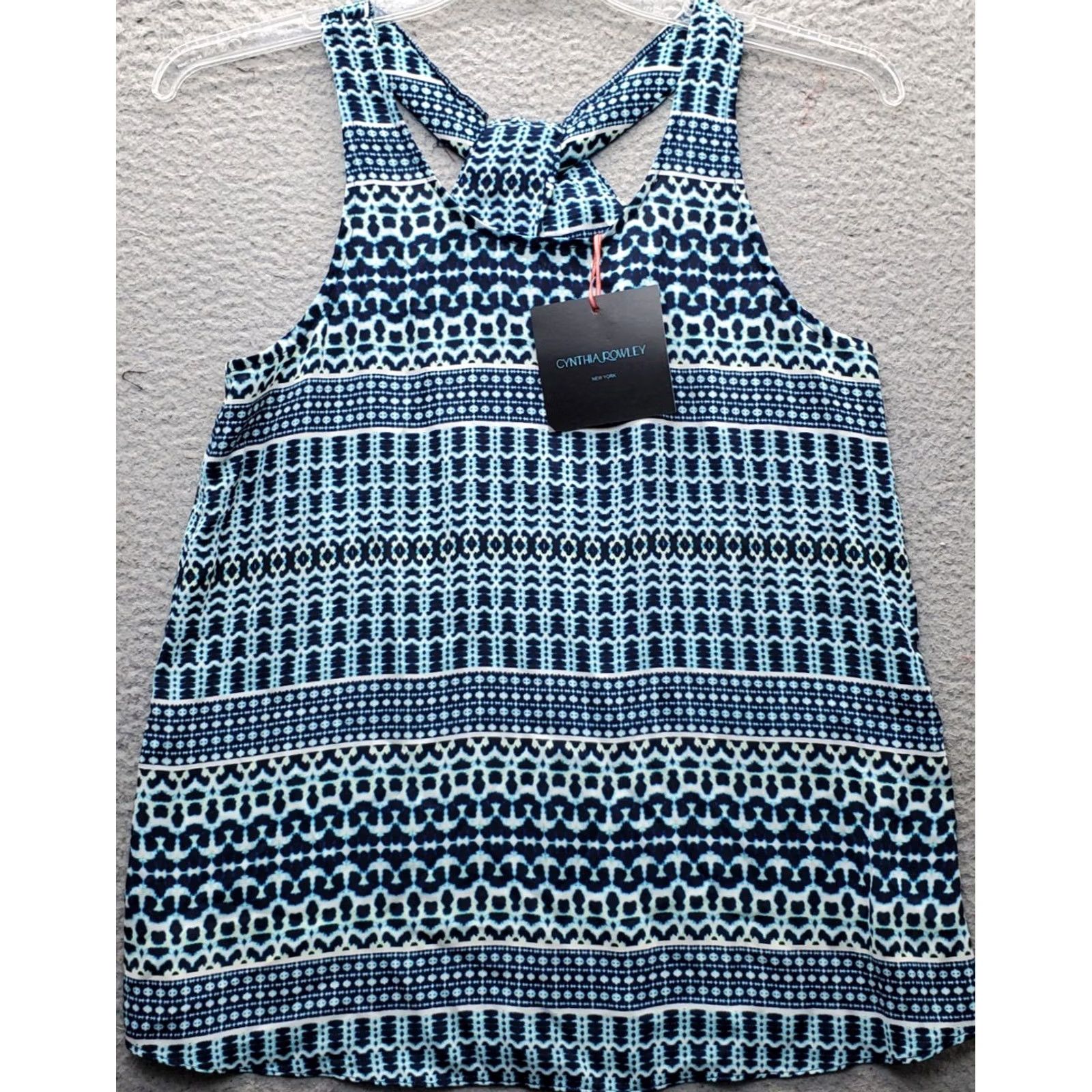 Cynthia Rowley Cynthia Rowley Tank Top Womens Small Multicolor Pattern Stretch Sleeveless Racerback Shirt Size S / US 4 / IT 40 - 2 Thumbnail