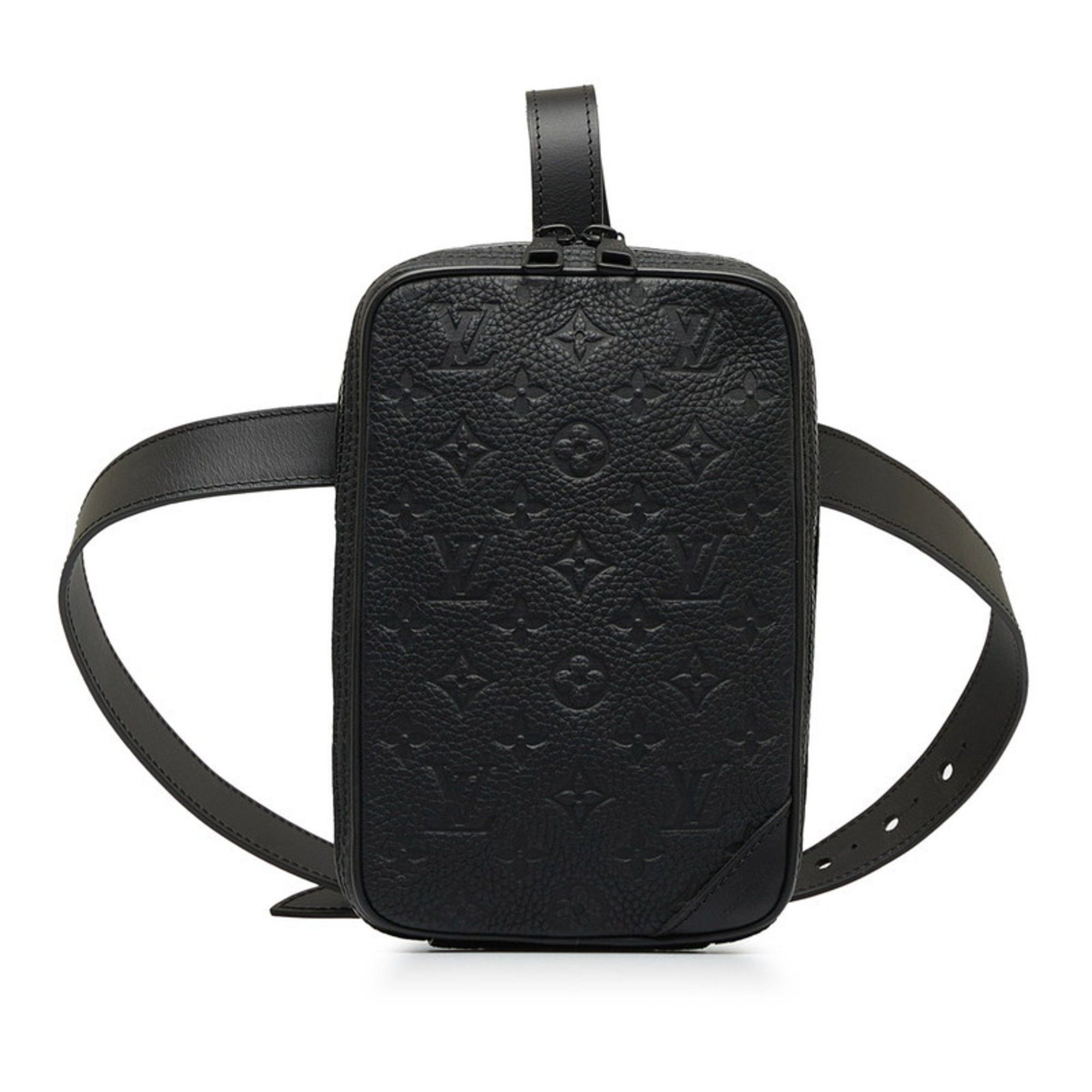 Louis Vuitton Louis Vuitton Monogram Taurillon Utility Side Bag Shoulder Body M53298 Noir Black Leather Men's LOUIS VUITTON Size ONE SIZE - 1 Thumbnail