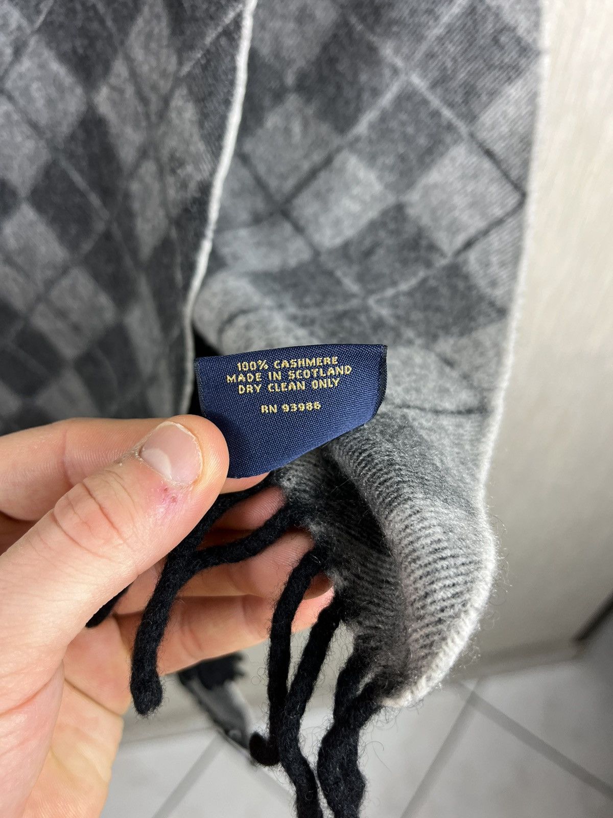 Brooks Brothers × Designer Brooks Brothers 100% full cashmere square checked scarf Size ONE SIZE - 13 Thumbnail