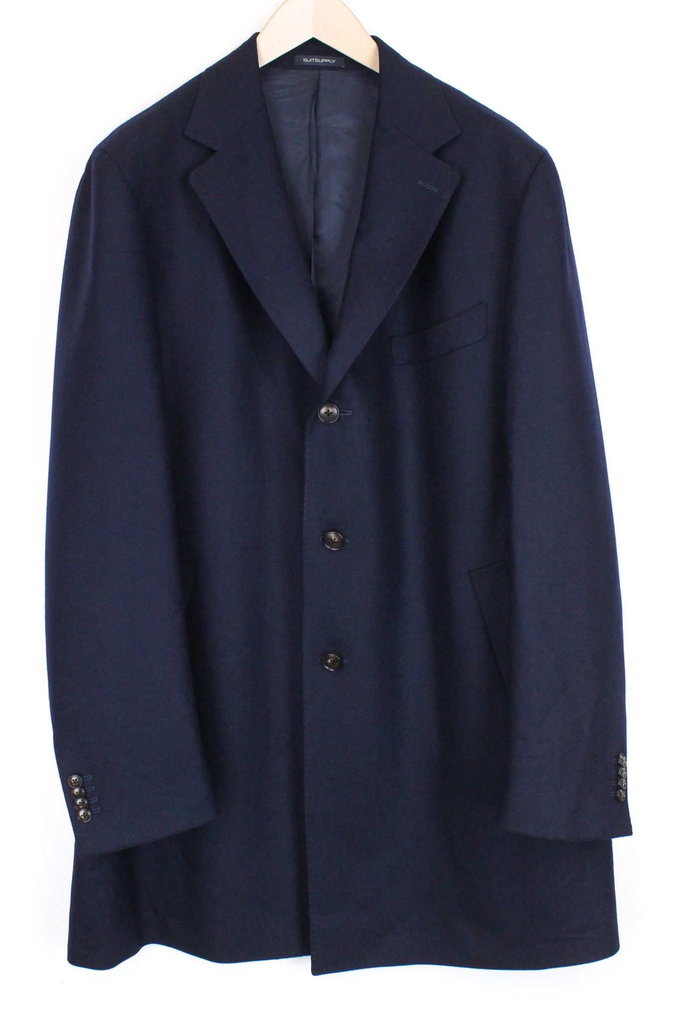 image of Suitsupply Vicenza Uk50R Navy Blue Woolcoat 66986, Men's (Size 2XL)