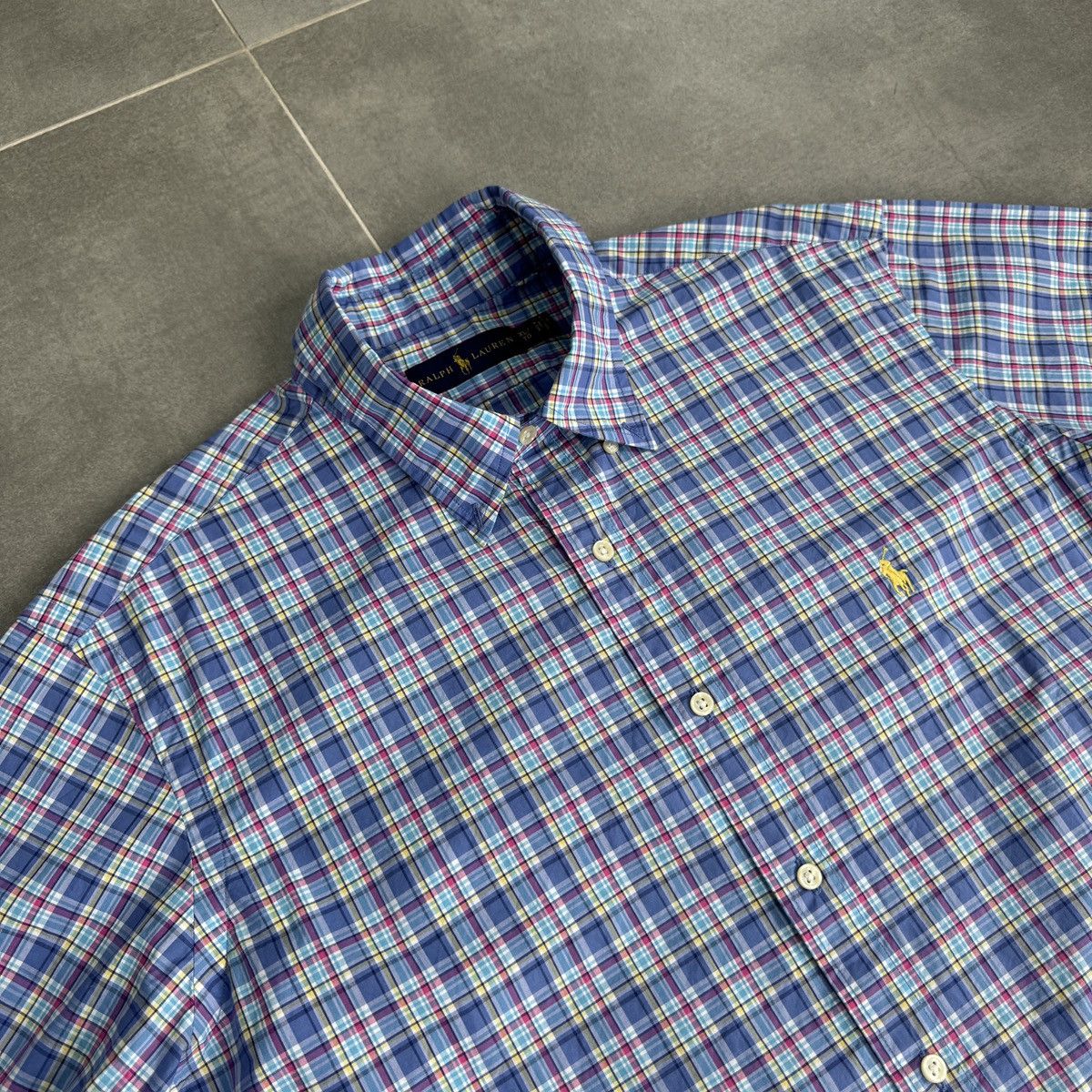 Polo Ralph Lauren × Vintage Polo Ralph Lauren PRL Checked Button Shirt Short Sleeve Size US XL / EU 56 / 4 - 5 Thumbnail