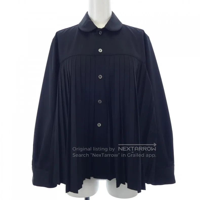 Comme Des Garcons Round collar pleated shirt