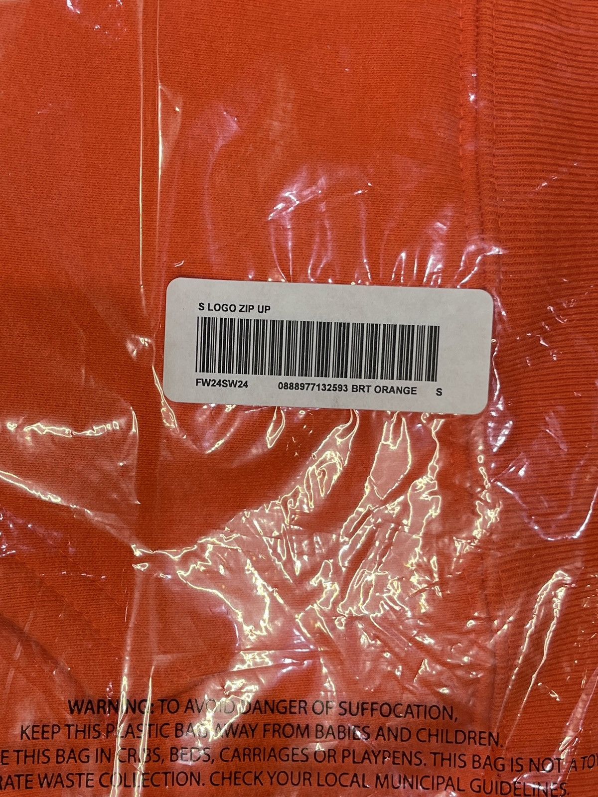 Supreme Supreme S Logo Zip Up Hooded Sweatshirt 'Bright Orange Size US S / EU 44-46 / 1 - 4 Thumbnail