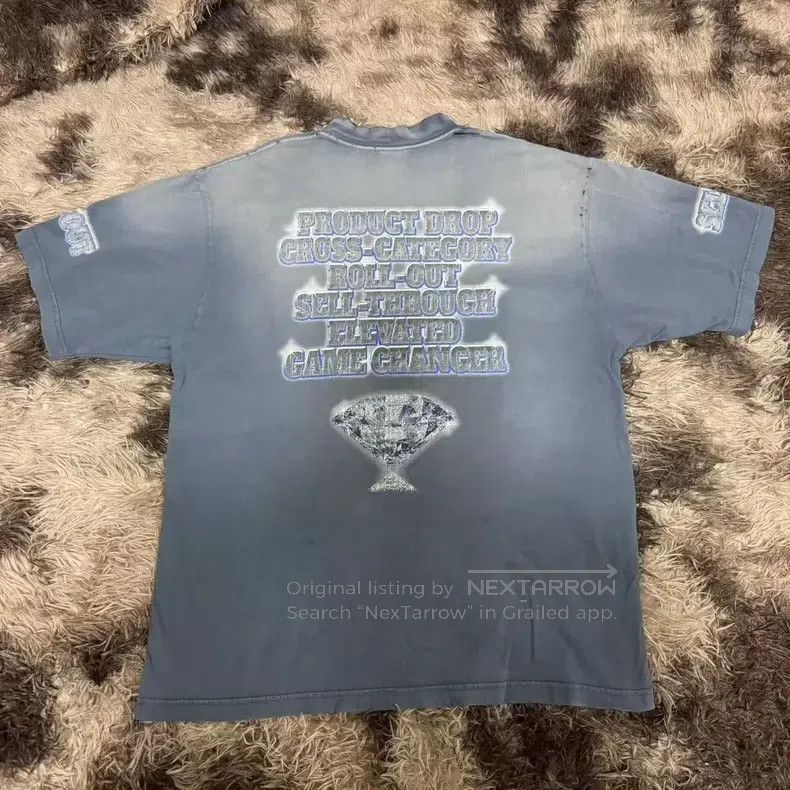 Balenciaga Balenciaga Diamond see now buy now washed blue short-sleev Size US M / EU 48-50 / 2 - 2 Thumbnail