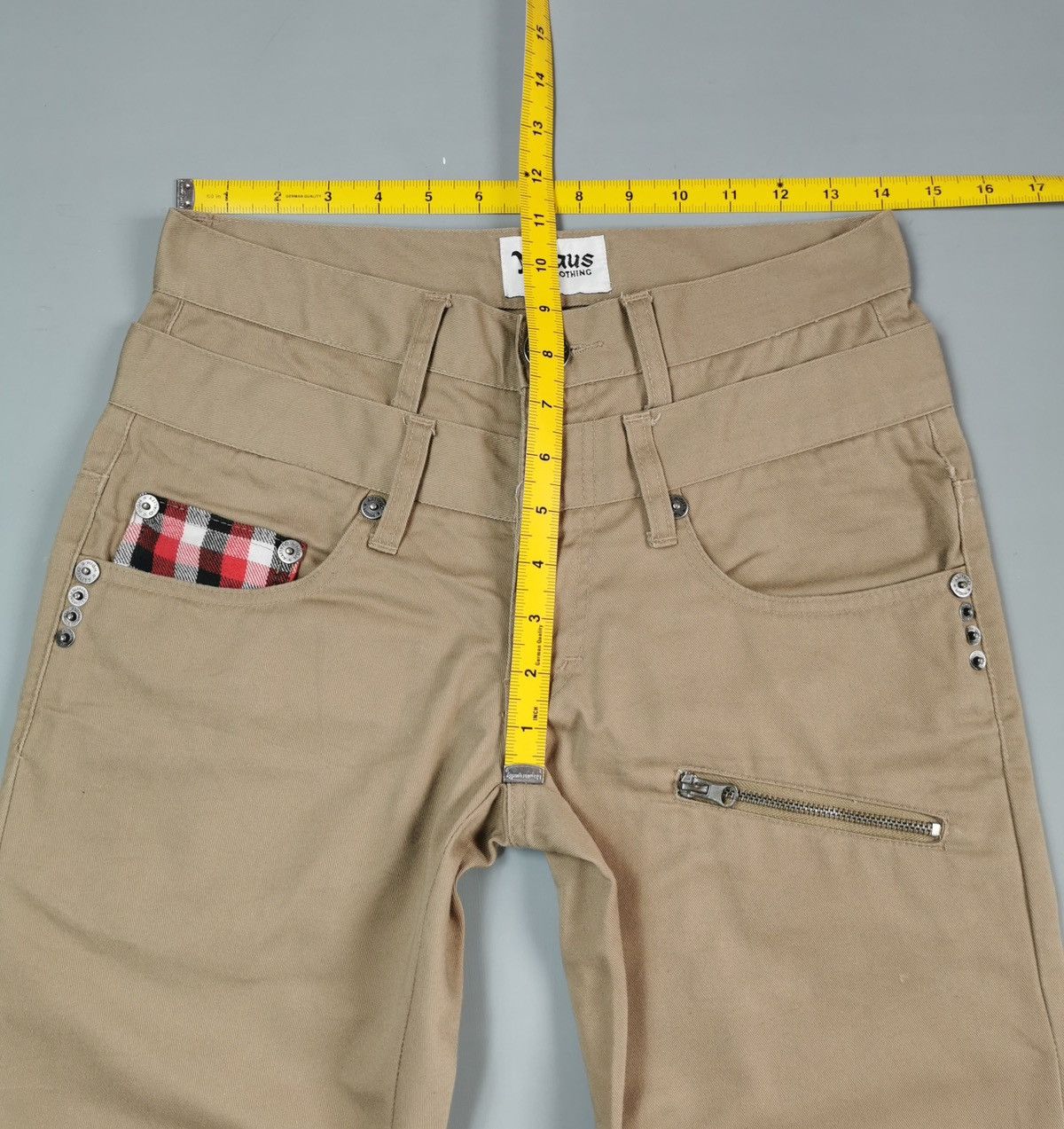 Designer Nylaus Double Waist Pants Looklike Hysteric (LG71) Size US 28 / EU 44 - 8 Thumbnail