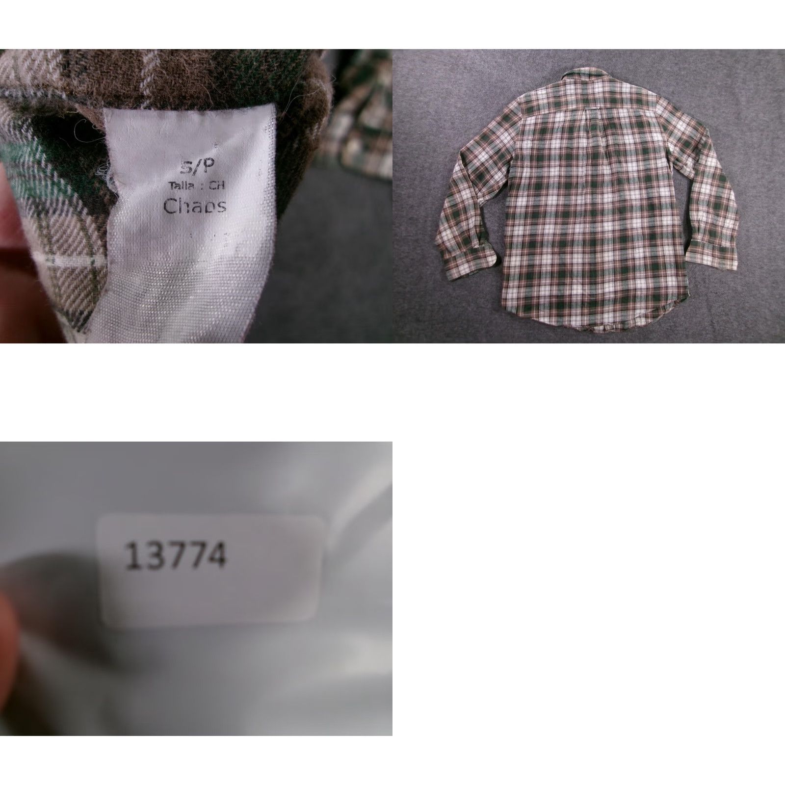 Chaps VINTAGE Chaps Men’s Small Flannel Shirt Long Sleeve Plaid Brown Green Cotton Casual Outdoor Fall Winter Size US S / EU 44-46 / 1 - 8 Thumbnail