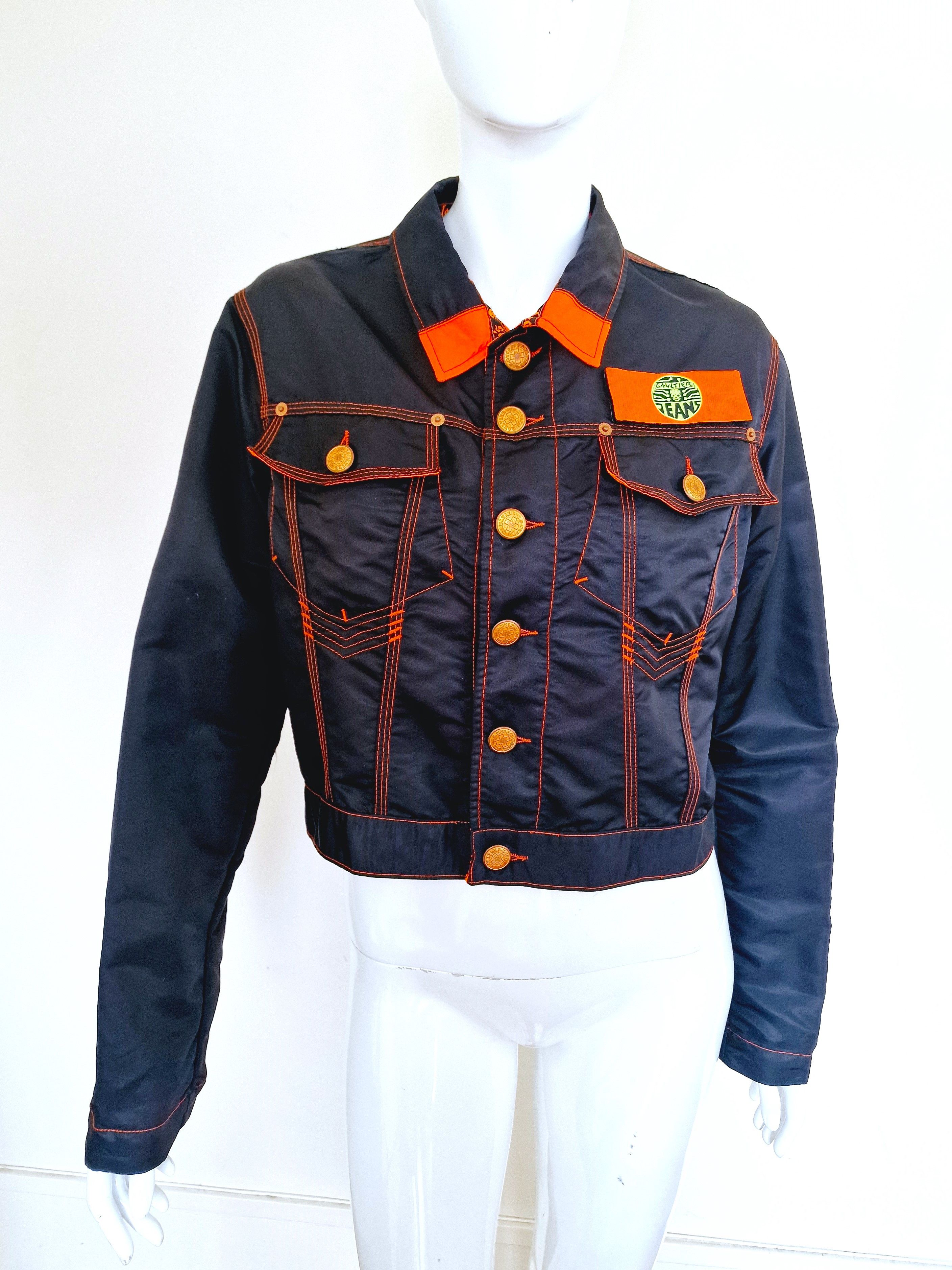 Jean Paul Gaultier Patch Velcro Shiny Men Women Jacket